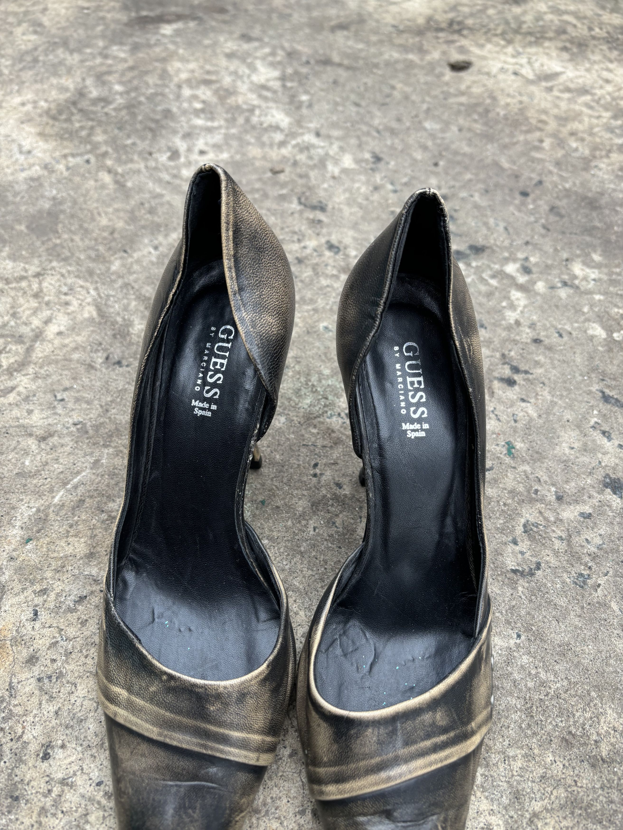 Guess Vintage 90s Guess by Marciano Leather Washed Heels Size US 7 / IT 37 - 3 Thumbnail