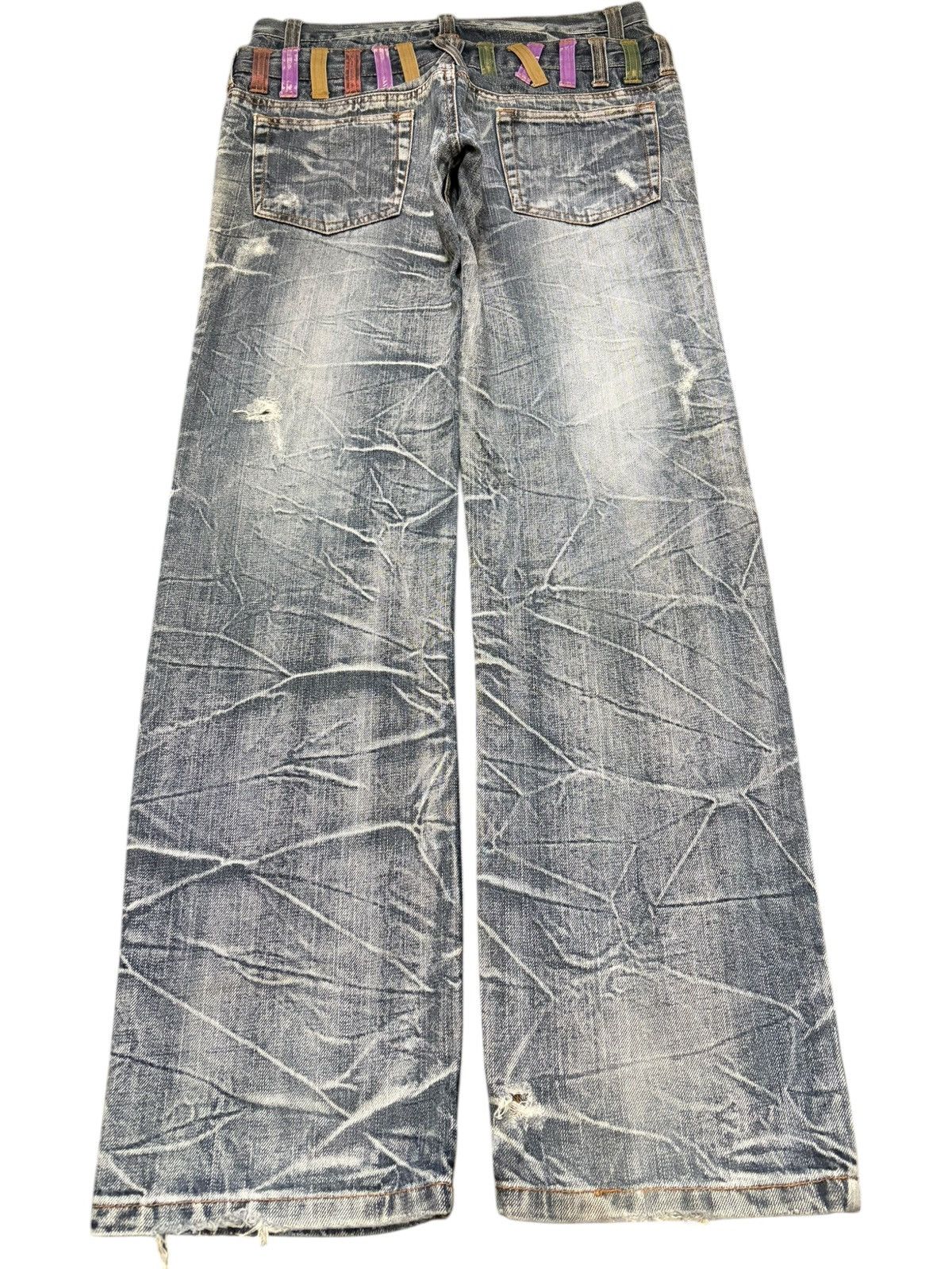Edwin Vintage Japanese Nylaus Double Waist Distressed Jeans Size US 31 - 2 Thumbnail