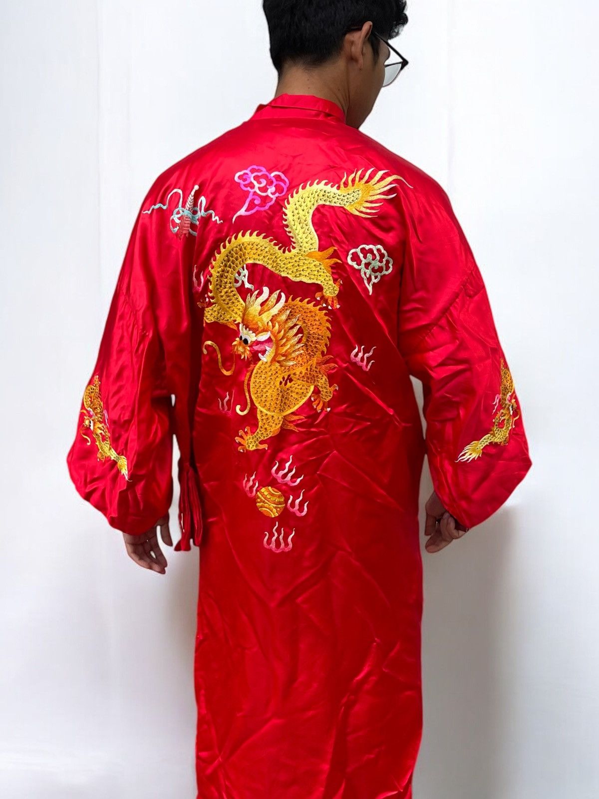 Japanese Brand 🔥RARE🔥Vintage Japanese Brand Embroidery Dragon Kimono Jacket Size US XL / EU 56 / 4 - 2 Thumbnail