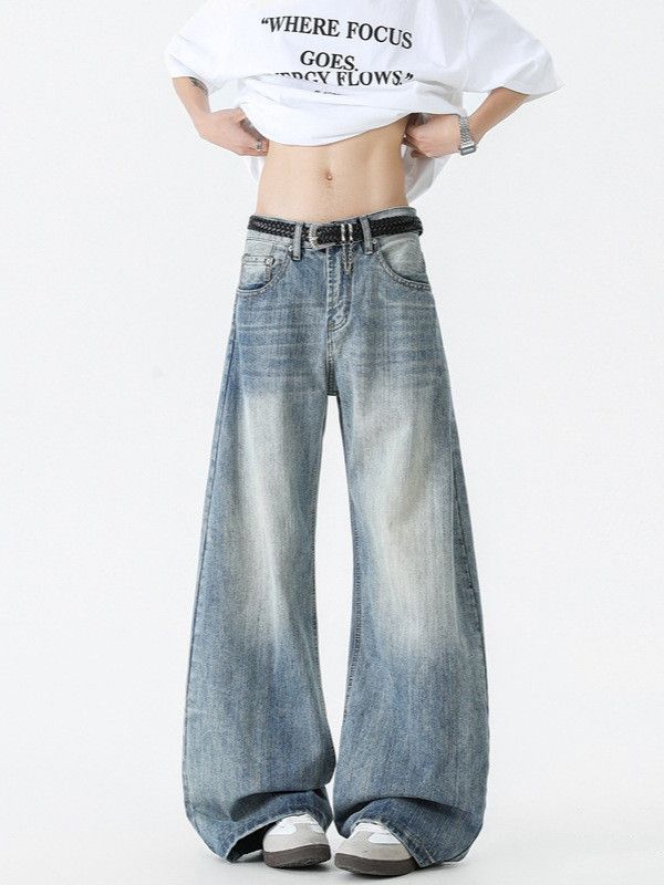 Vintage American bamboo-pattern washed Cleanfit curved jeans Size US 32 / EU 48 - 4 Thumbnail