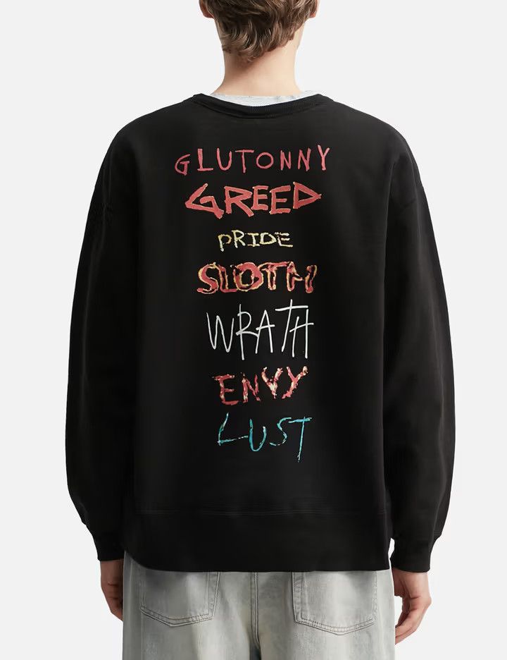 Saint Michael o1mle0326 7 Deadly Crewneck Sweater in Black Size US L / EU 52-54 / 3 - 4 Thumbnail