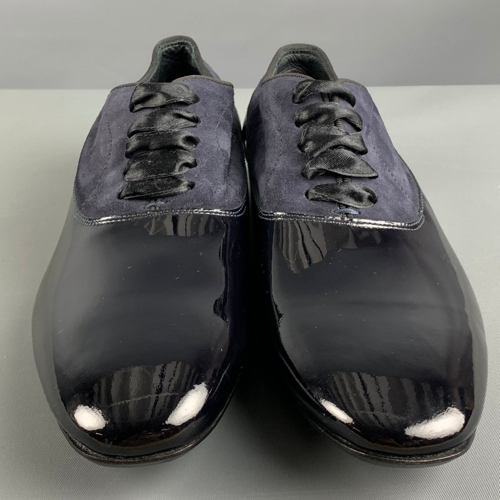 Paul Smith PAUL SMITH Black Mixed Materials Suede Tuxedo Lace Up Shoes Size US 7 / EU 40 - 4 Thumbnail