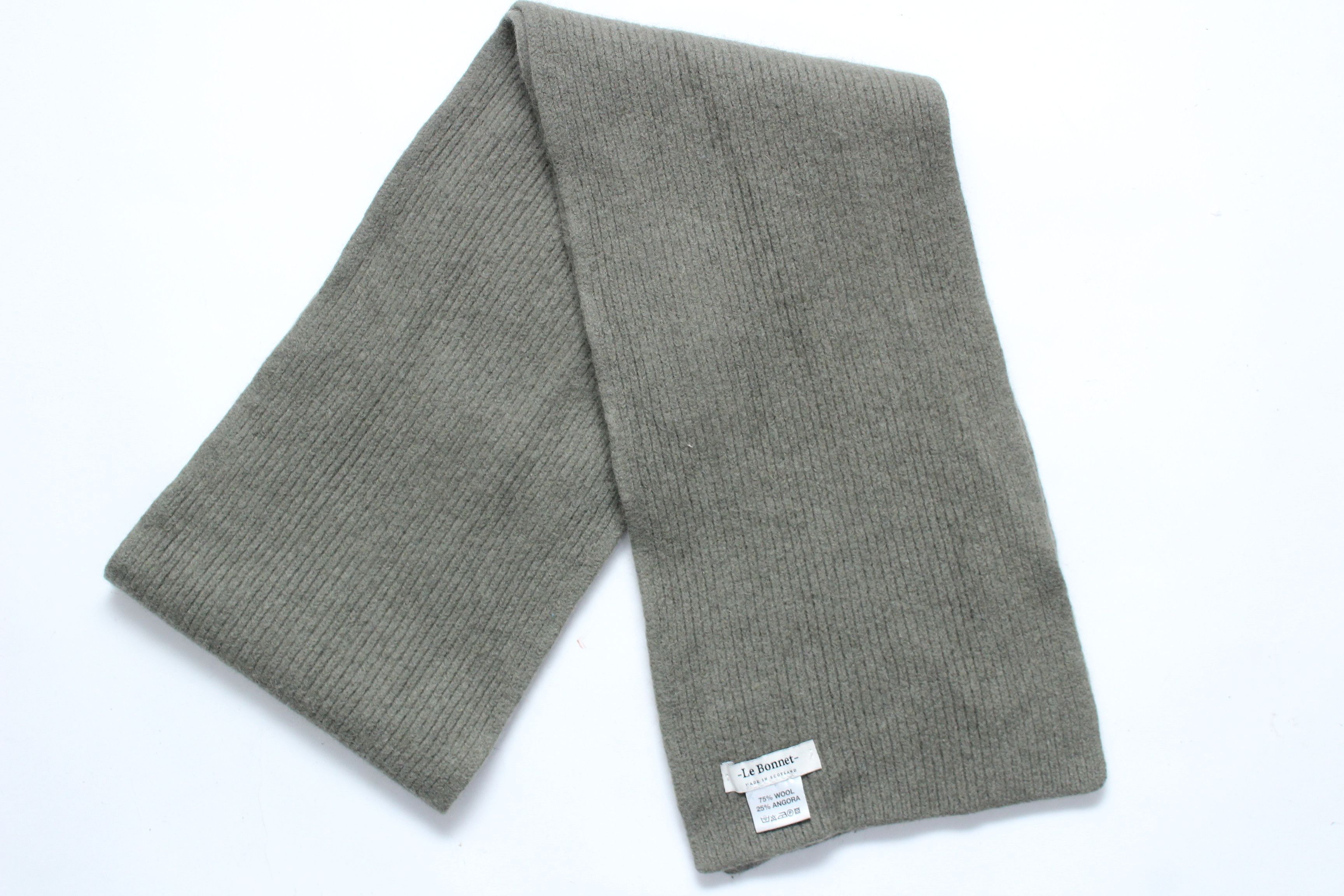 Other Le Bonnet Wool & Angora Ribbed Scarf - Made in Scotland Size ONE SIZE - 3 Thumbnail