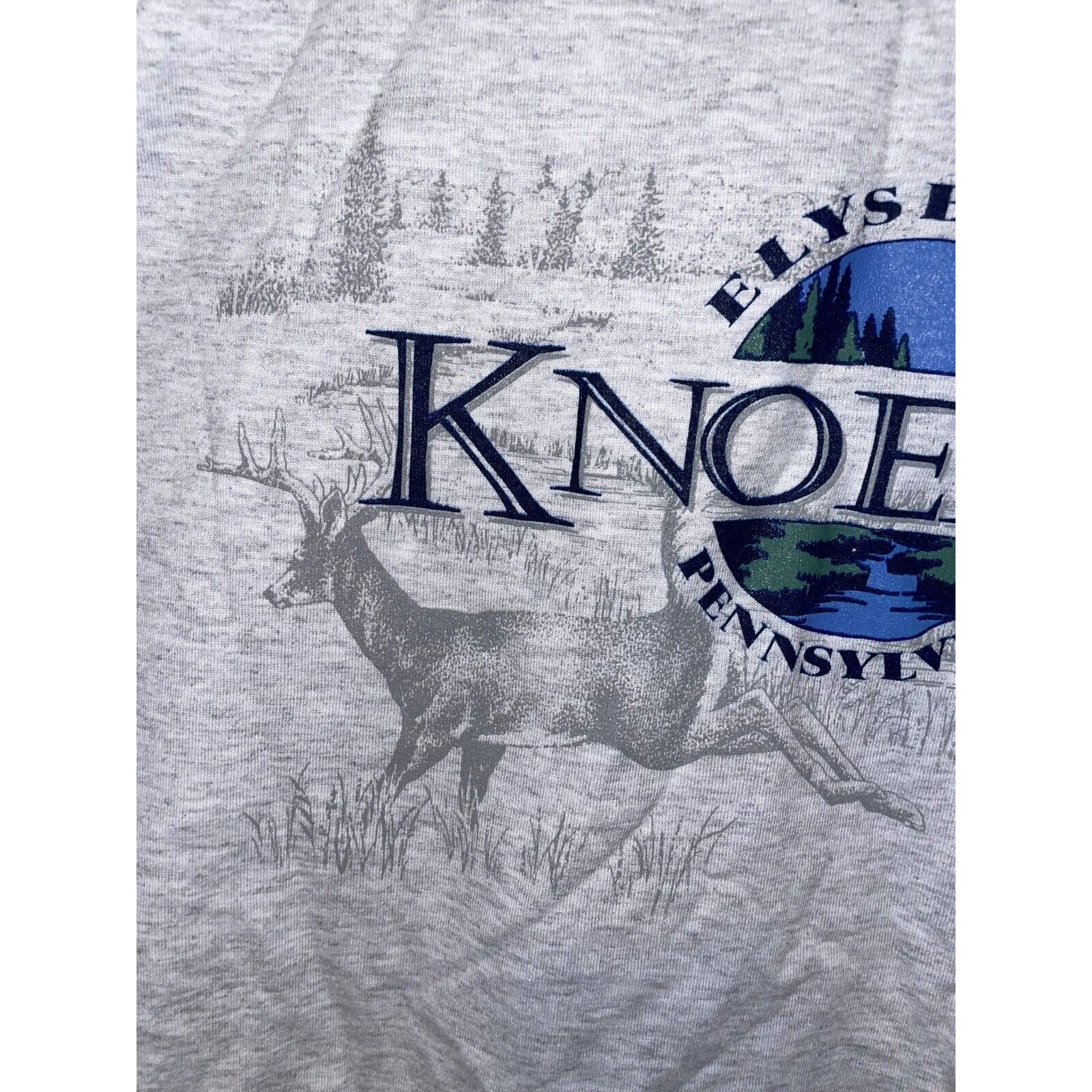 Jerzees 90s Elysburg PA Pennsylvania Knoebes Shadow Deer Shirt VTG L Size US L / EU 52-54 / 3 - 3 Thumbnail