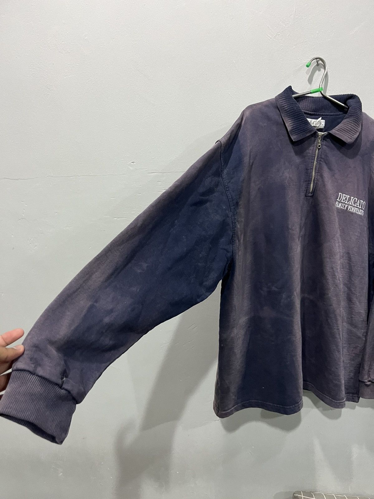 Hook-Ups Vintage Sunfaded Blue Black Large Sized Sweatshirts Size US L / EU 52-54 / 3 - 3 Thumbnail