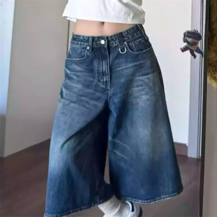 Japanese Brand Retro straight high street denim shorts Size US 32 / EU 48 - 3 Thumbnail