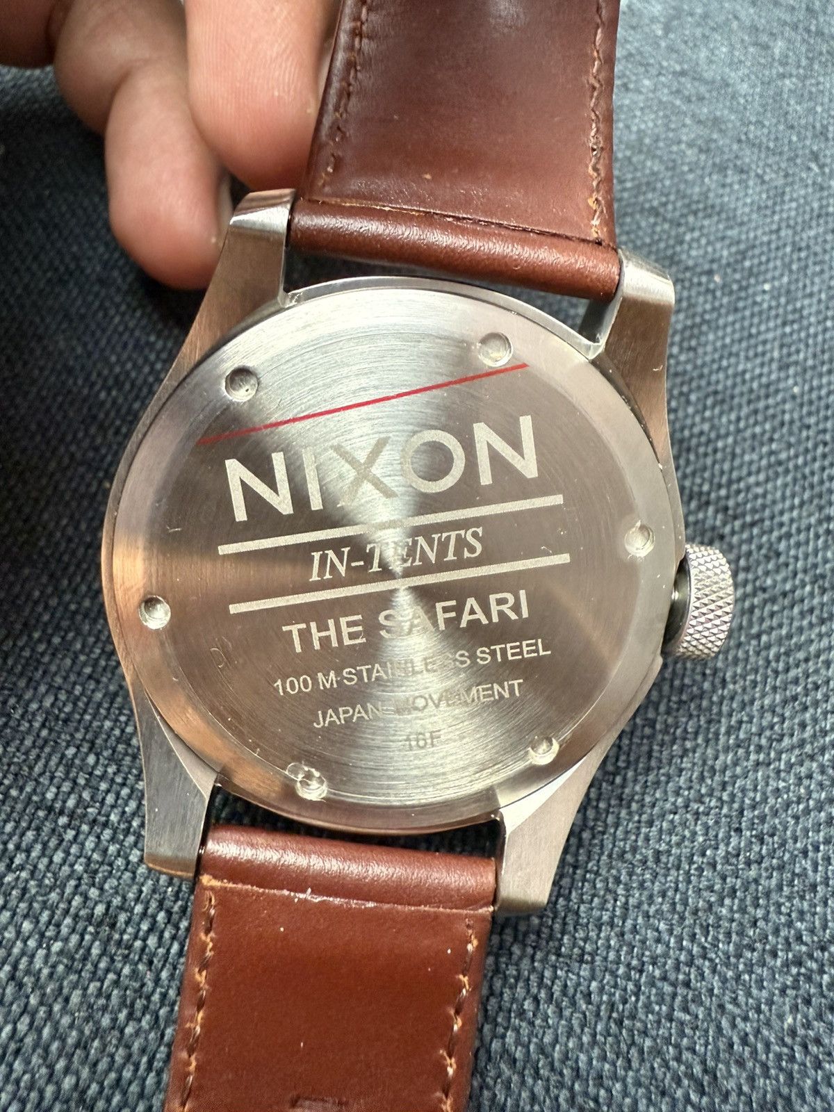 Nixon Nixon Safari Leather Silver / Brown Size ONE SIZE - 3 Thumbnail