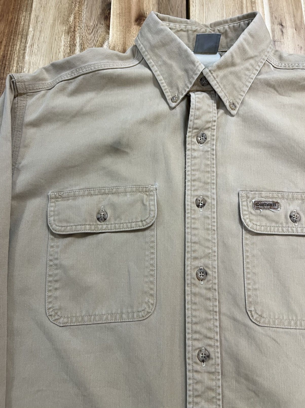Carhartt Vintage Carhartt Distress WorkShirt Size US XL / EU 56 / 4 - 5 Thumbnail
