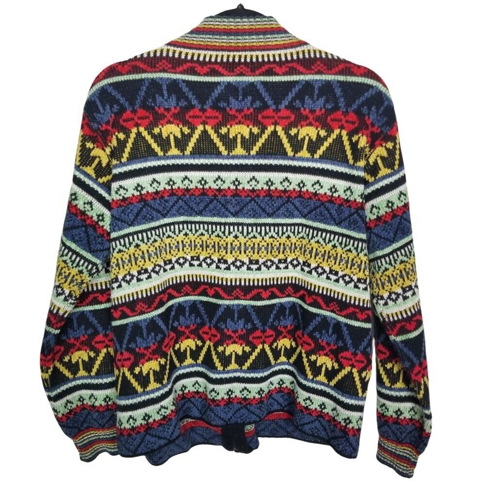 Vintage Vintage Emmegi Womens Fair Isle Wool Sweater Jacket Full Zip Size M / US 6-8 / IT 42-44 - 8 Thumbnail