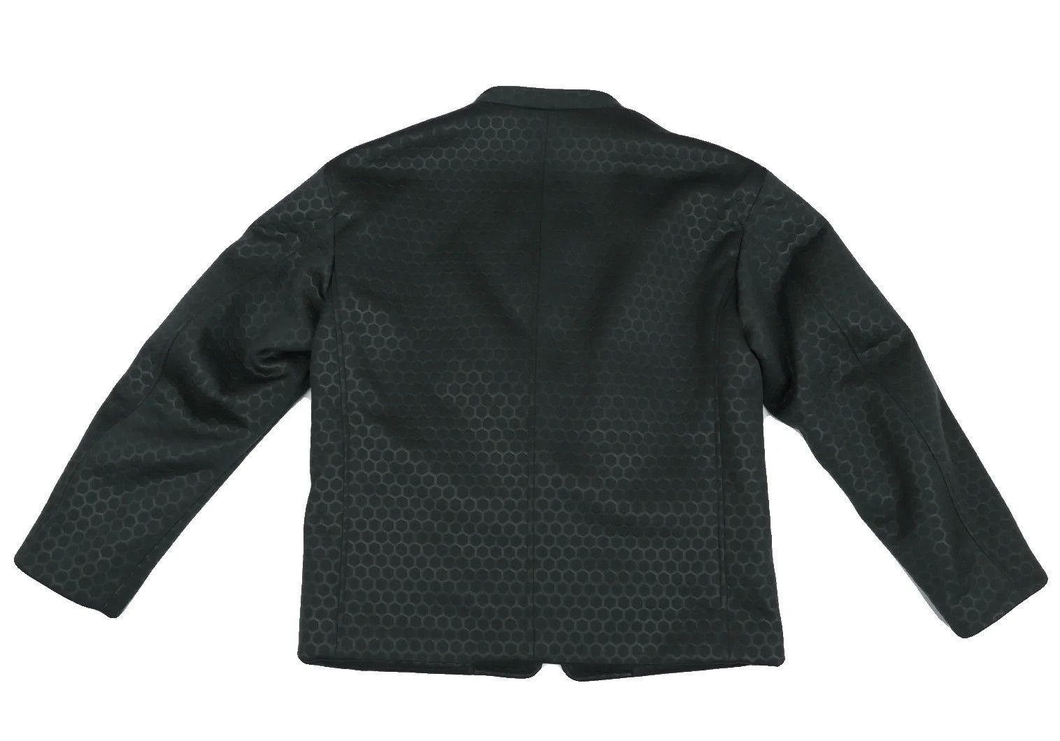 Issey Miyake Hexagon Embossed Hook Jacket in Deep Green Size US M / EU 48-50 / 2 - 14 Thumbnail