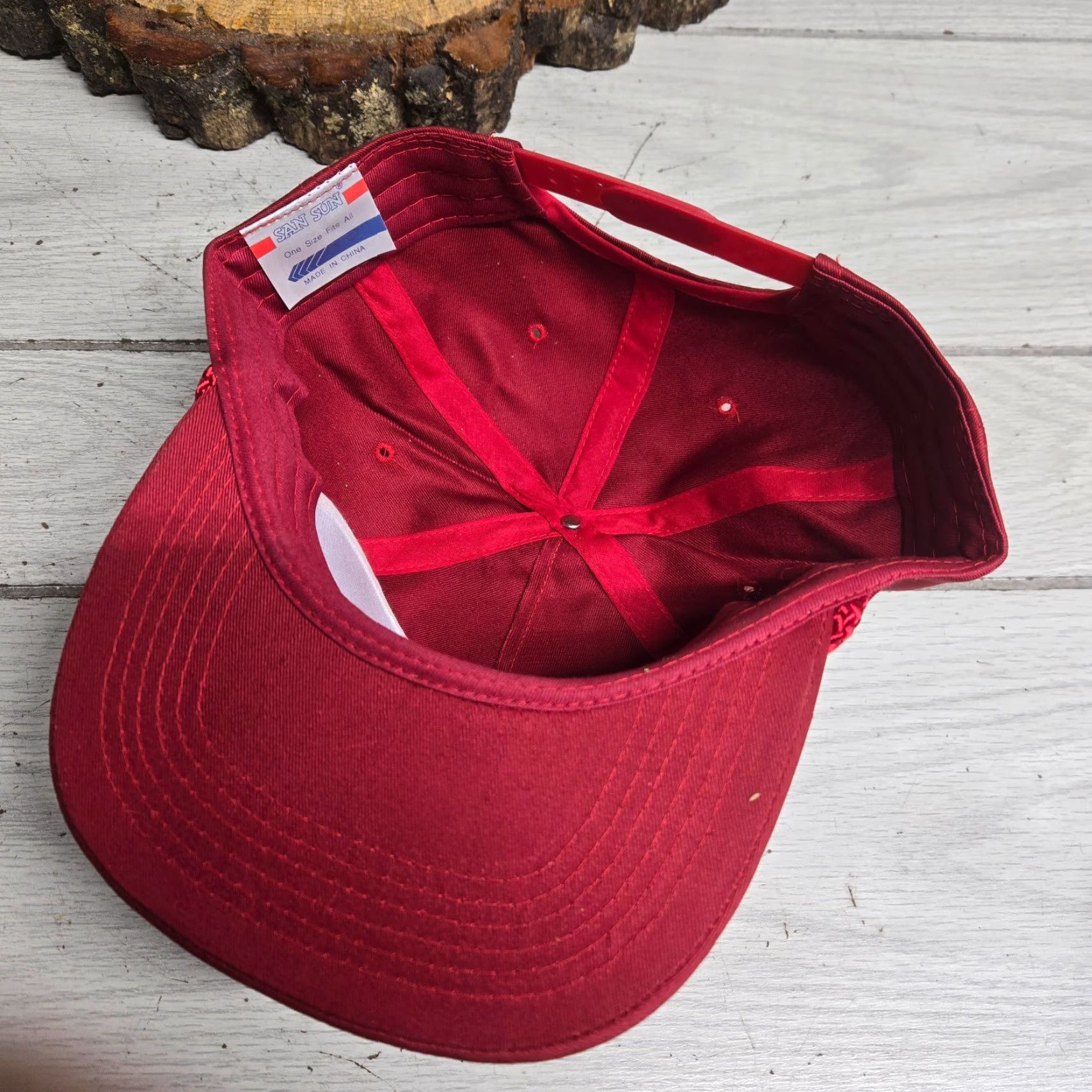 Vintage VINTAGE Dana Chelsea Cap Hat Adult One Size Red Snapback Adjustable Hat Men Red Dana Chelsea PTO's DANA Cap Hat Mens Size ONE SIZE - 5 Thumbnail