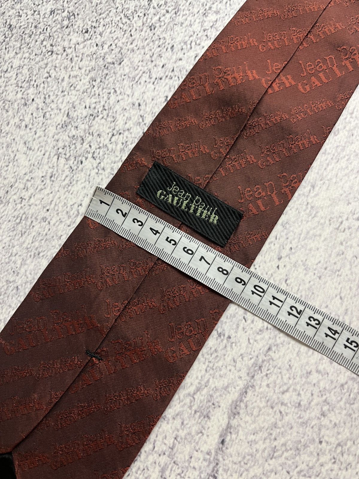 Jean Paul Gaultier JPG Jean Paul Gaultier Designer Silk Monogram Tie Rare Size ONE SIZE - 7 Thumbnail