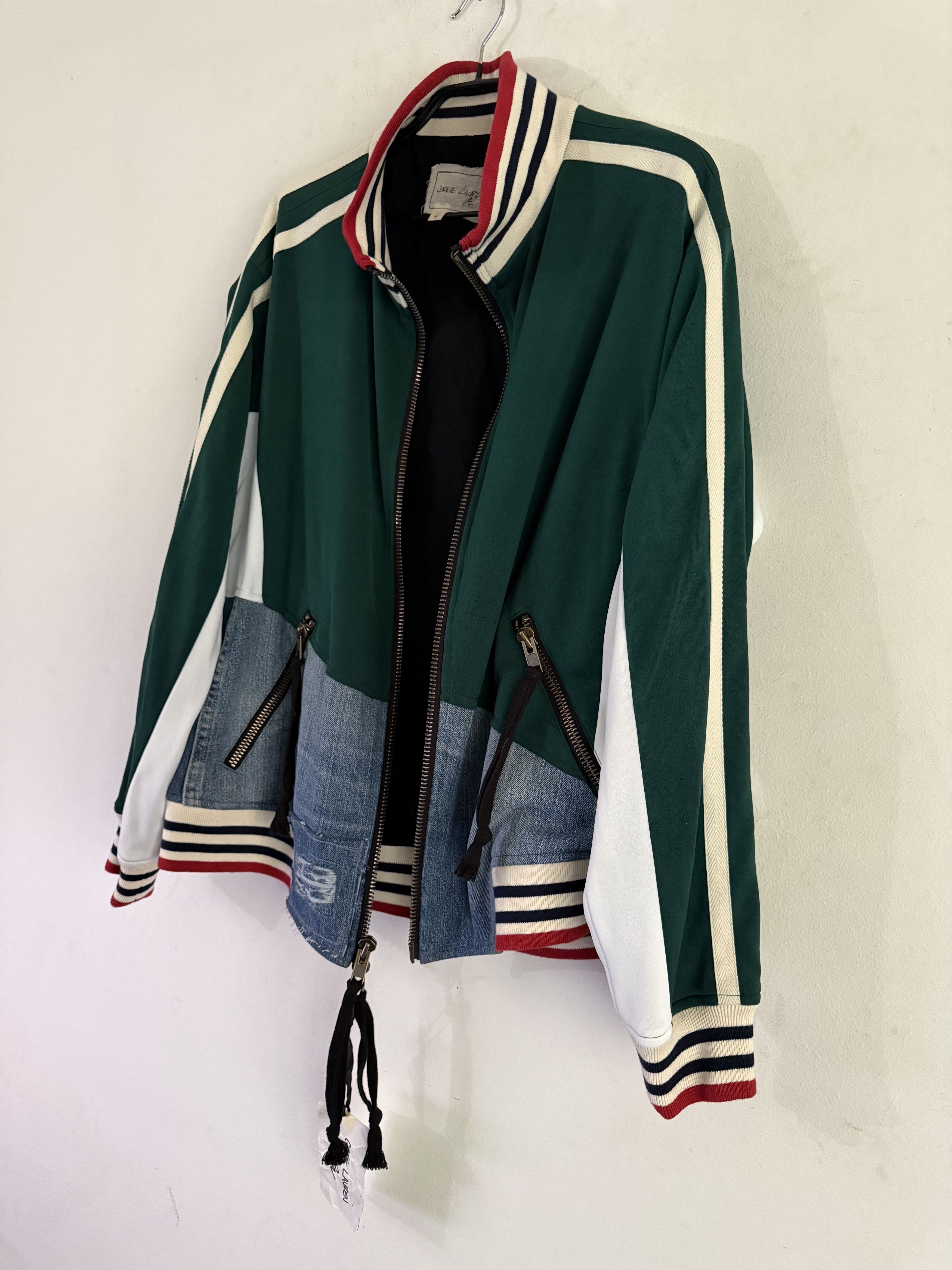 Greg Lauren Ibrid Denim/Fabric Track Jacket Size US XL / EU 56 / 4 - 6 Thumbnail