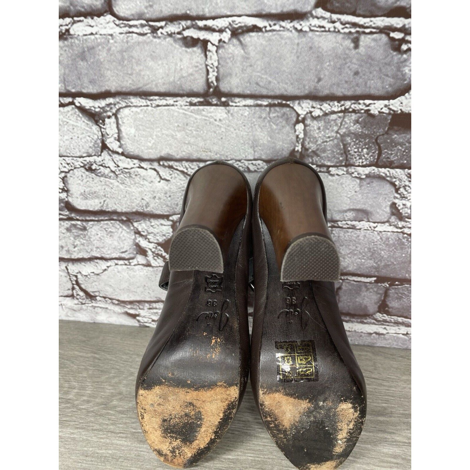 Joie Joie Brown Leather Mary Jane Strap Wooden Pump Heel Shoes Wo Size US 6 / IT 36 - 21 Thumbnail