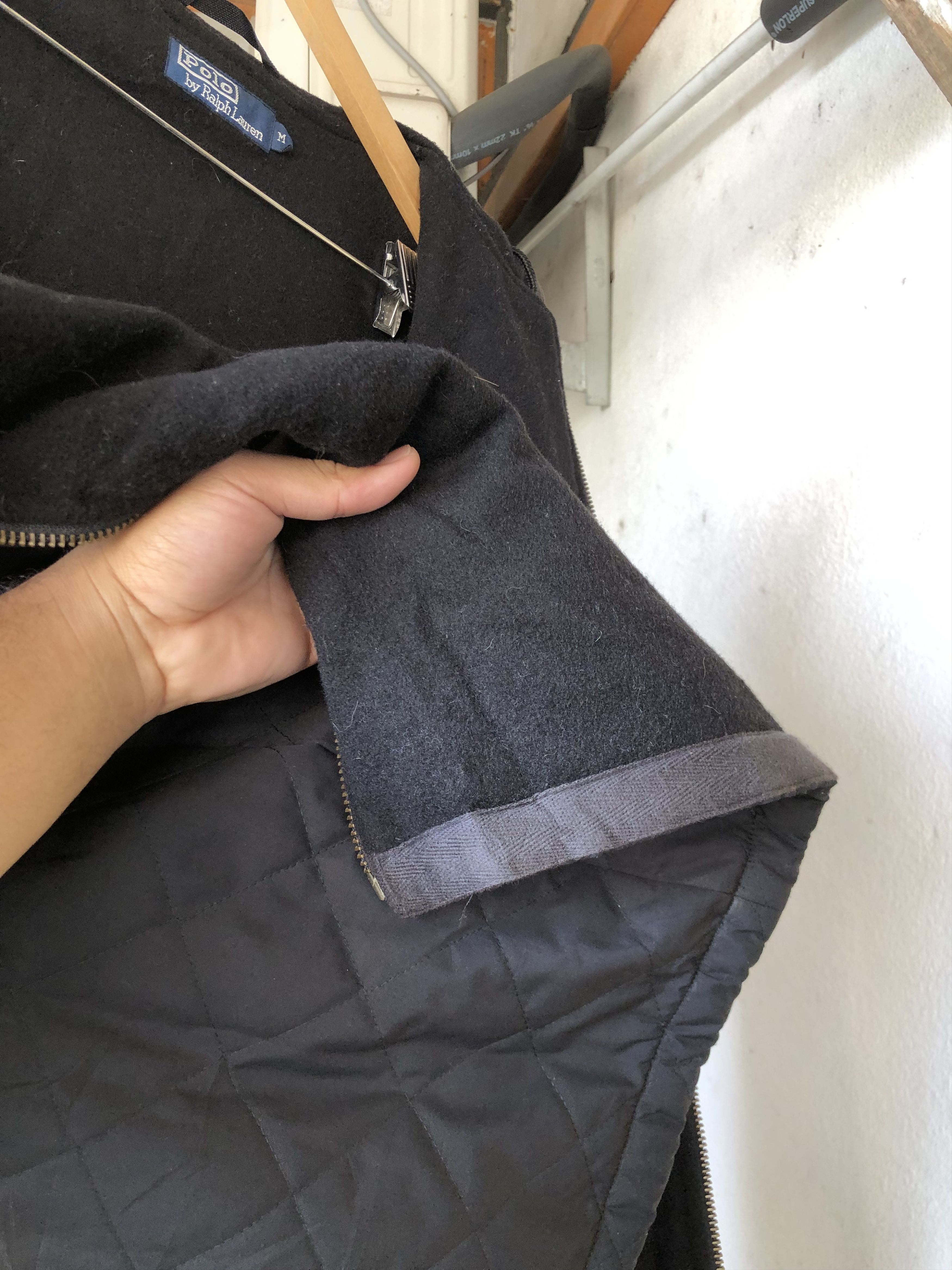 Polo Ralph Lauren Vtg Polo Ralph Lauren Inner Wool Quilted Jacket Hoodie Size US M / EU 48-50 / 2 - 8 Thumbnail