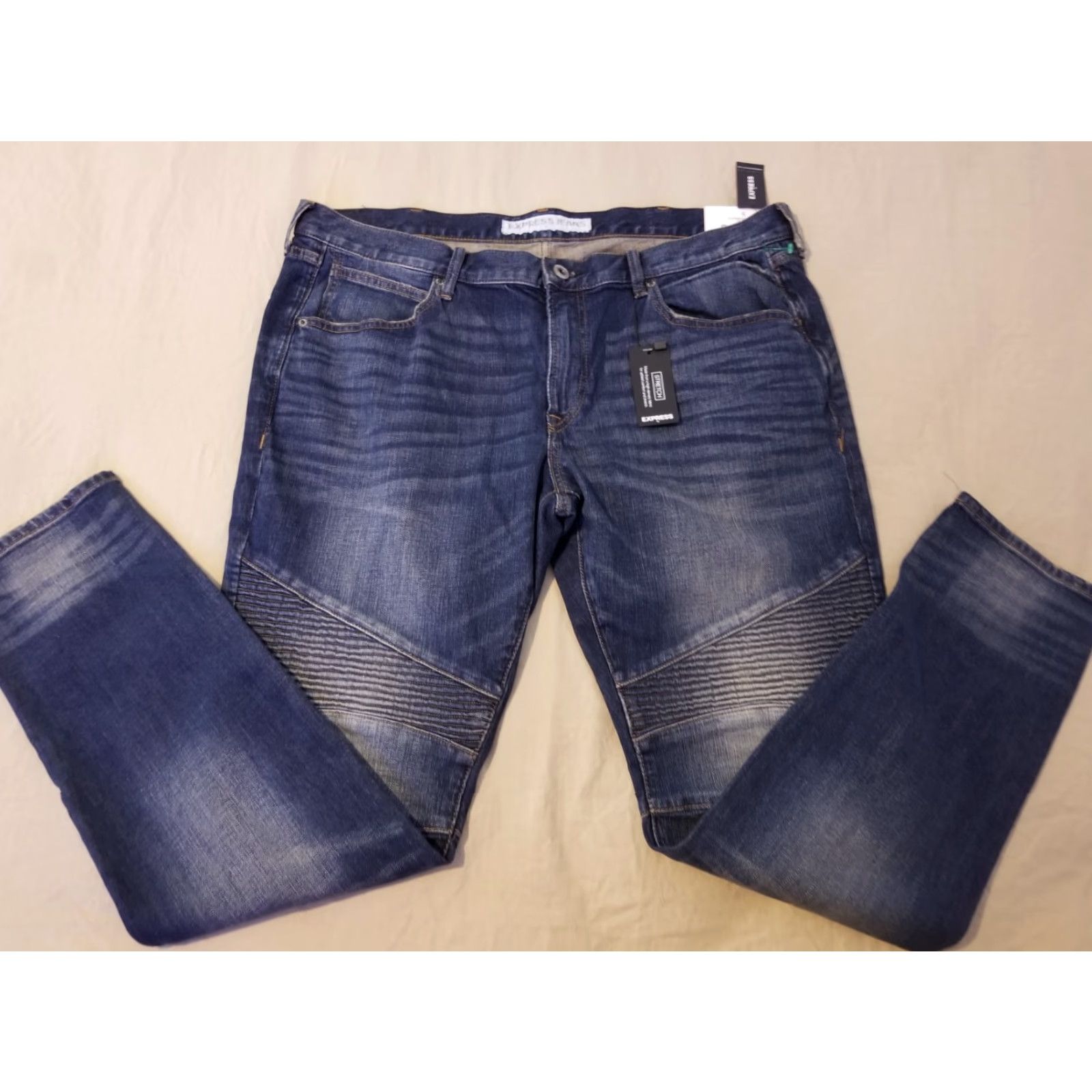 Express Express Jeans Mens 38x32 Skinny Denim High-Quality Stretch 5-Pocket Blue Durable Regular Size United States Spring Summer Fall Winter Size US 38 / EU 54 - 5 Thumbnail