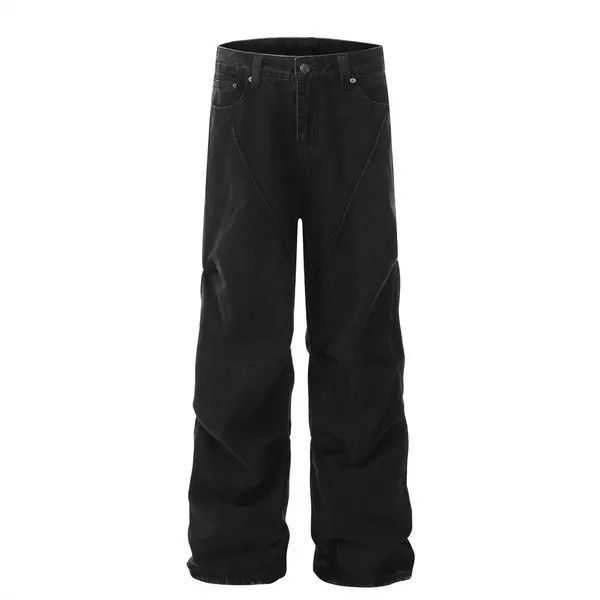 Japanese Brand VIBE Men's hip-hop washed trendy loose wide-leg cargo jeans Size US 32 / EU 48 - 1 Thumbnail