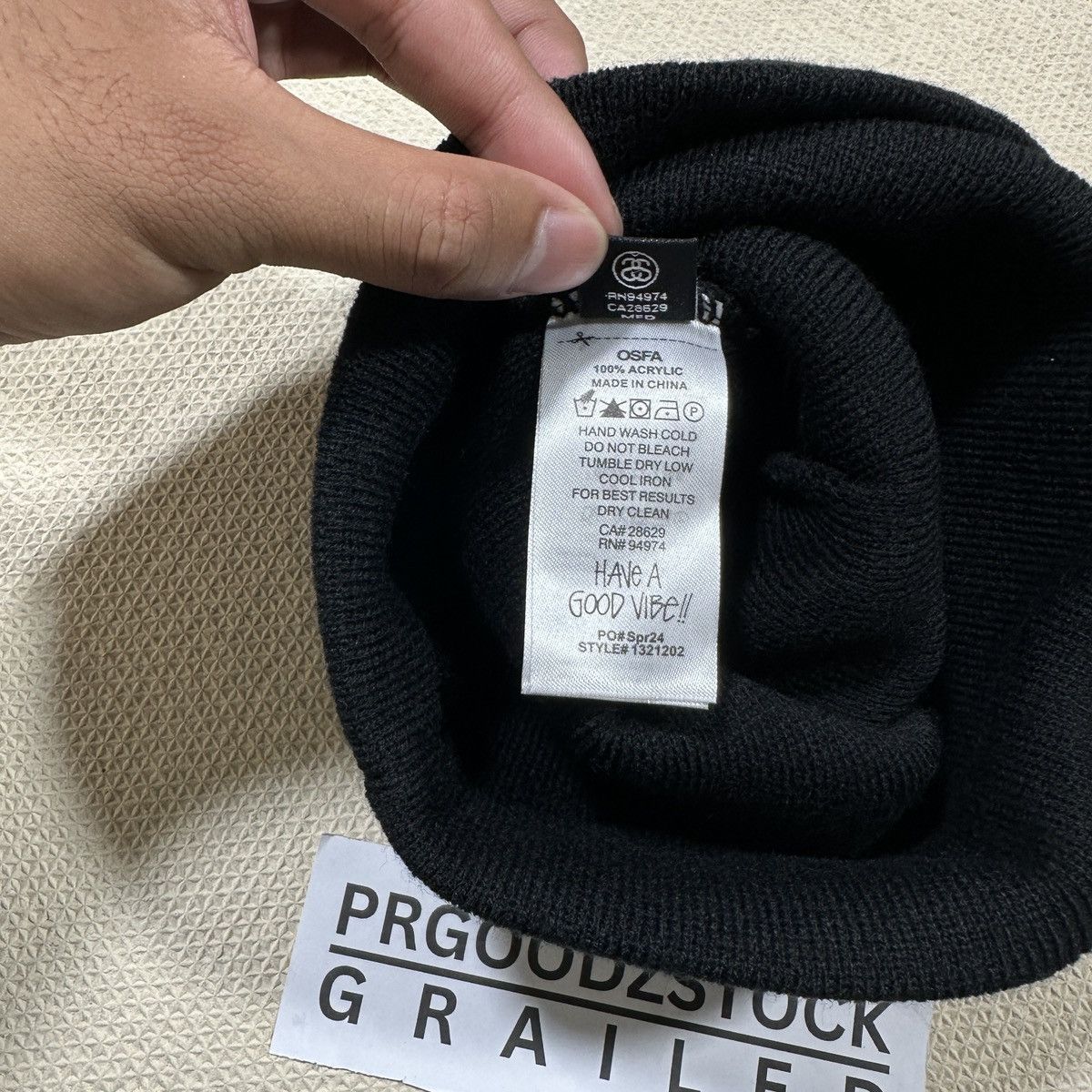 Stussy Stussy beanie hat - black Size ONE SIZE - 4 Thumbnail