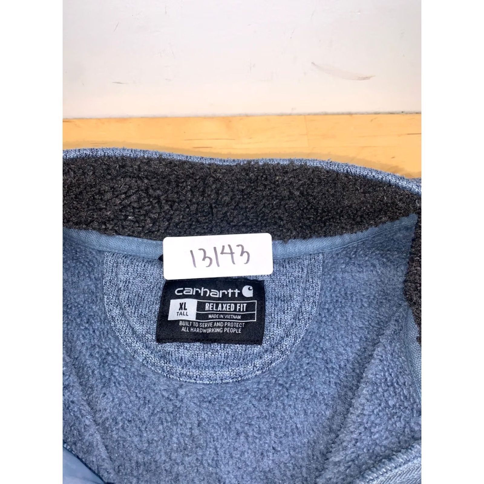 Carhartt Carhartt 1/4 Zip Pullover Men XLT Blue Casual Work Relaxed Fit 13143 Size US XL / EU 56 / 4 - 2 Thumbnail