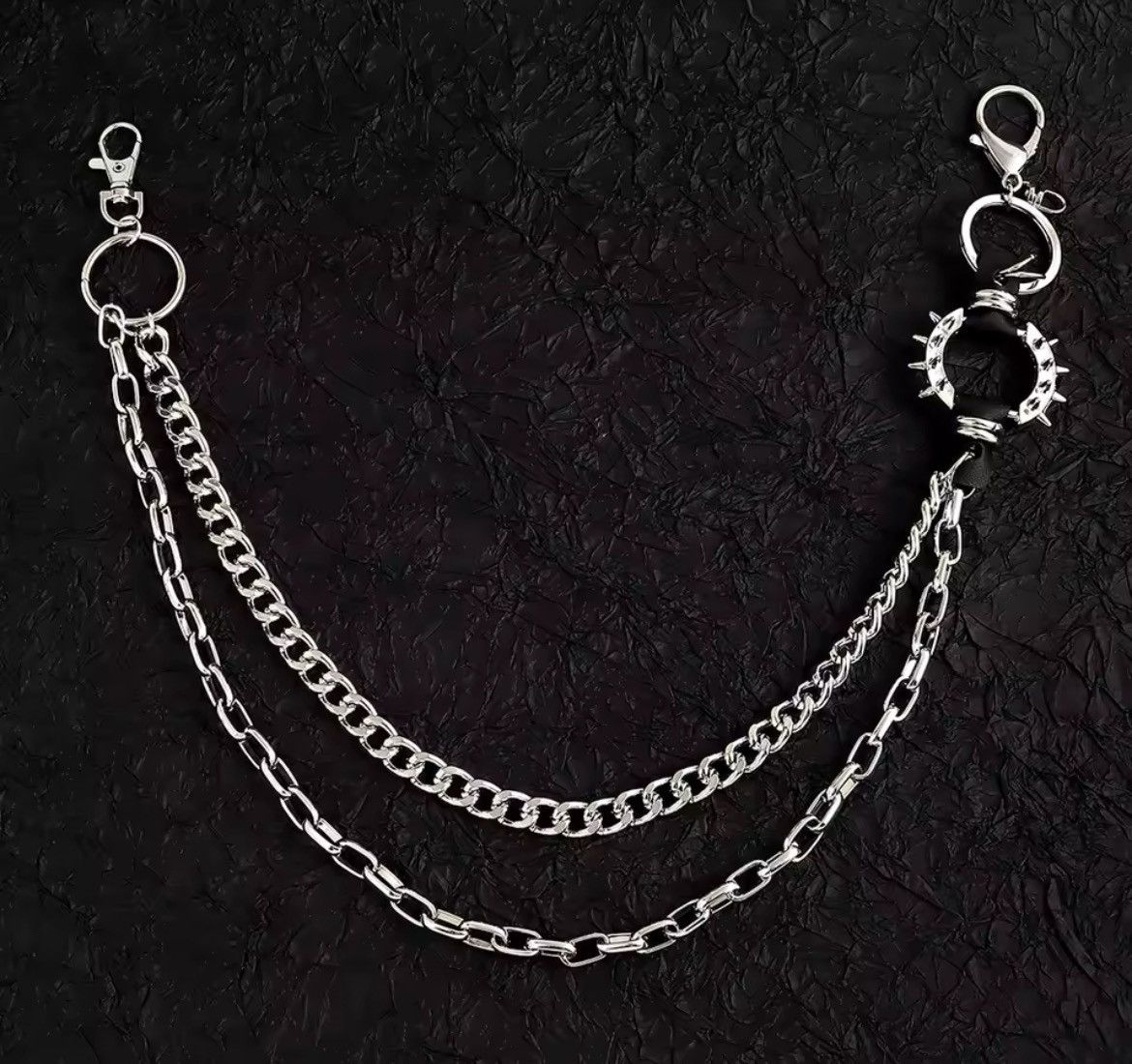 Other Punk Rock Layered Metal Chain Keychains Size ONE SIZE - 3 Thumbnail