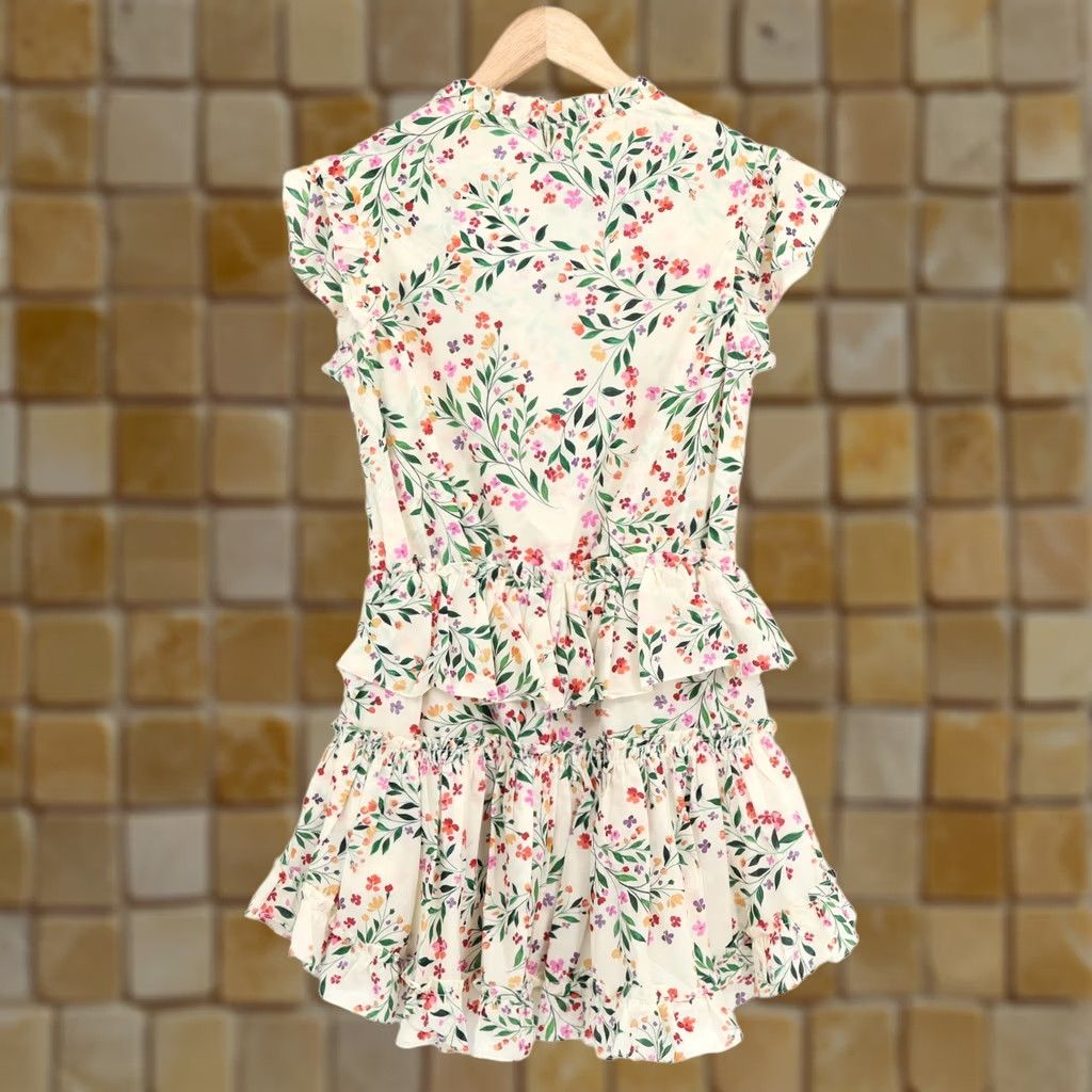 MISA Los Angeles MISA Los Angeles Iliana Mini Dress XS Cotton New V-Neck Short Sleeve Ruffle Floral 100% Cotton Casual Party/Cocktail Womens Size XS / US 0-2 / IT 36-38 - 1 Thumbnail