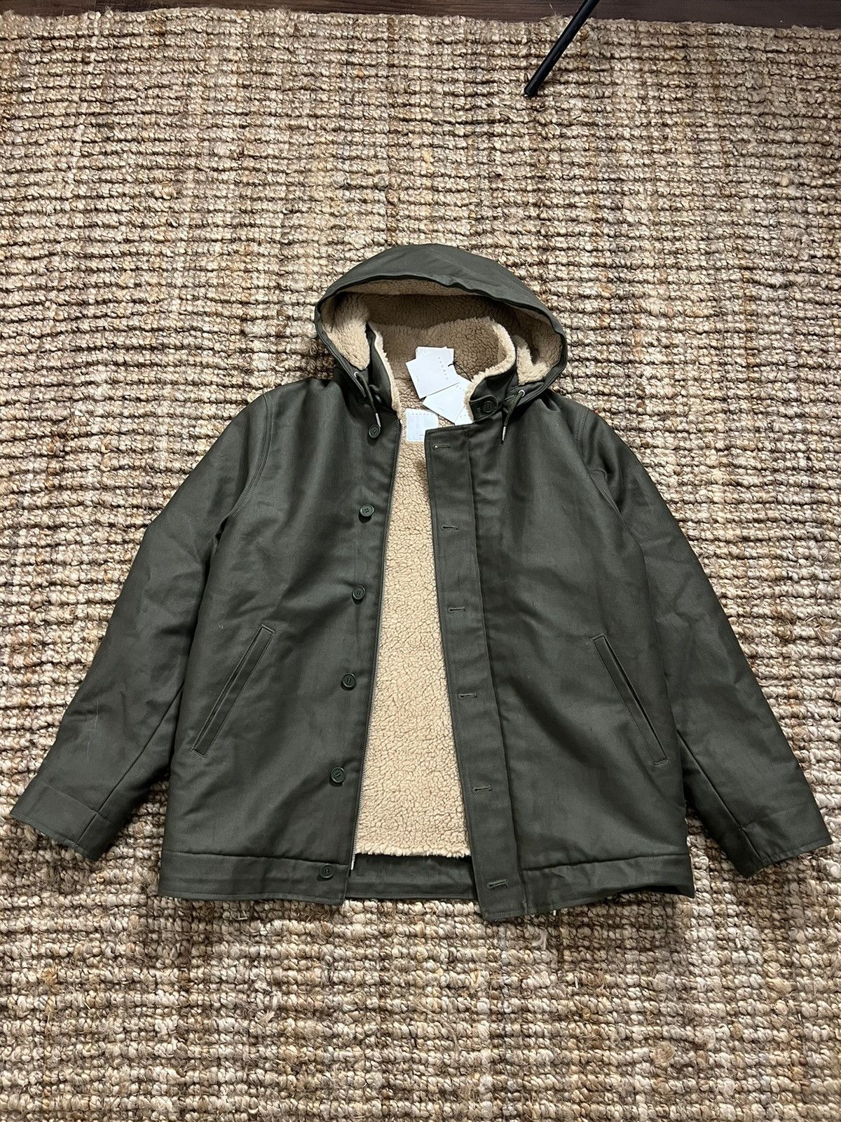 image of Sandro Paris Parka in Army Green, Men's (Size 2XL)