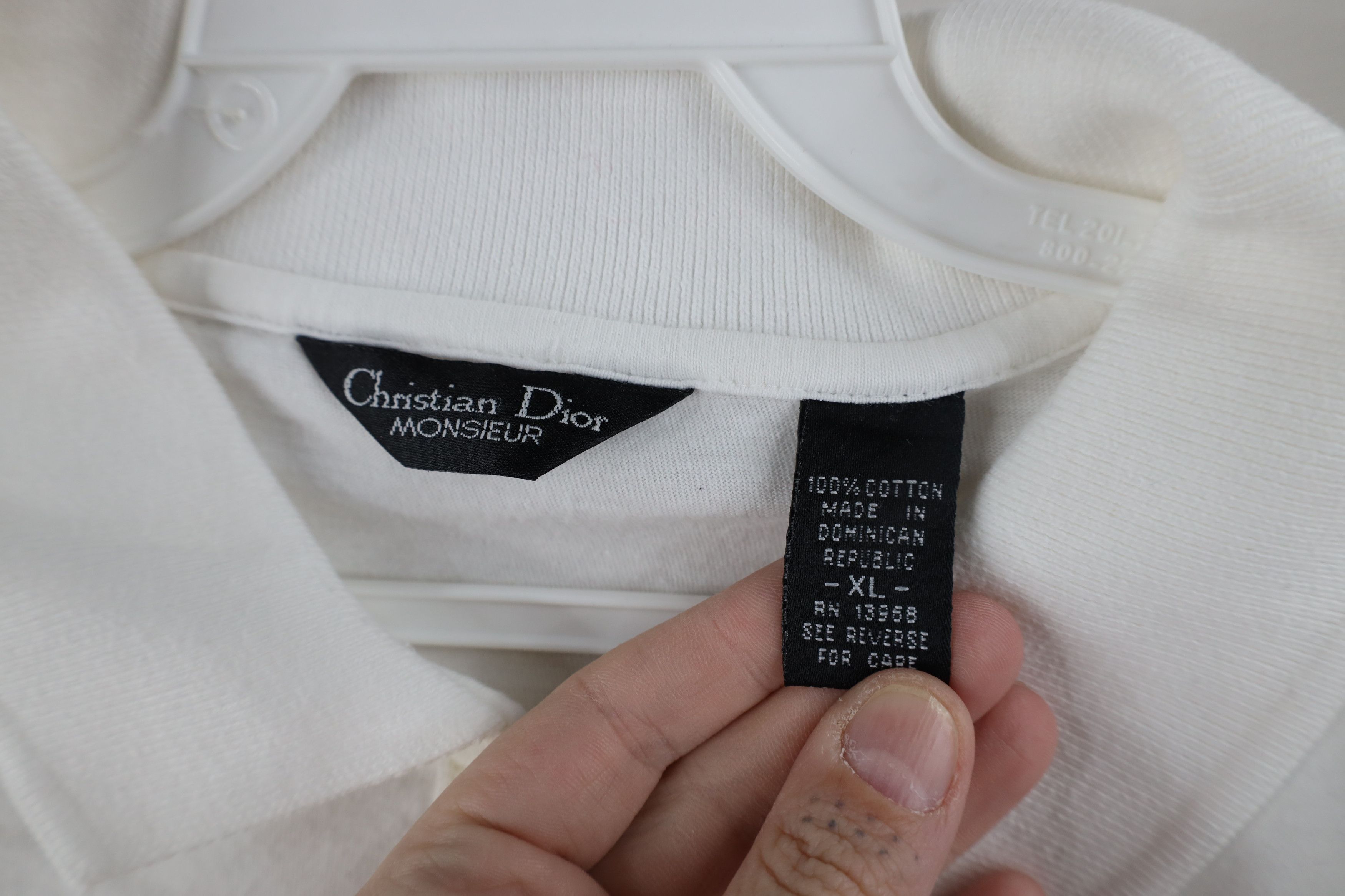 Christian Dior Monsieur × Vintage Vintage 80s 90s Christian Dior Knit Golf Polo Shirt White Size US XL / EU 56 / 4 - 8 Thumbnail