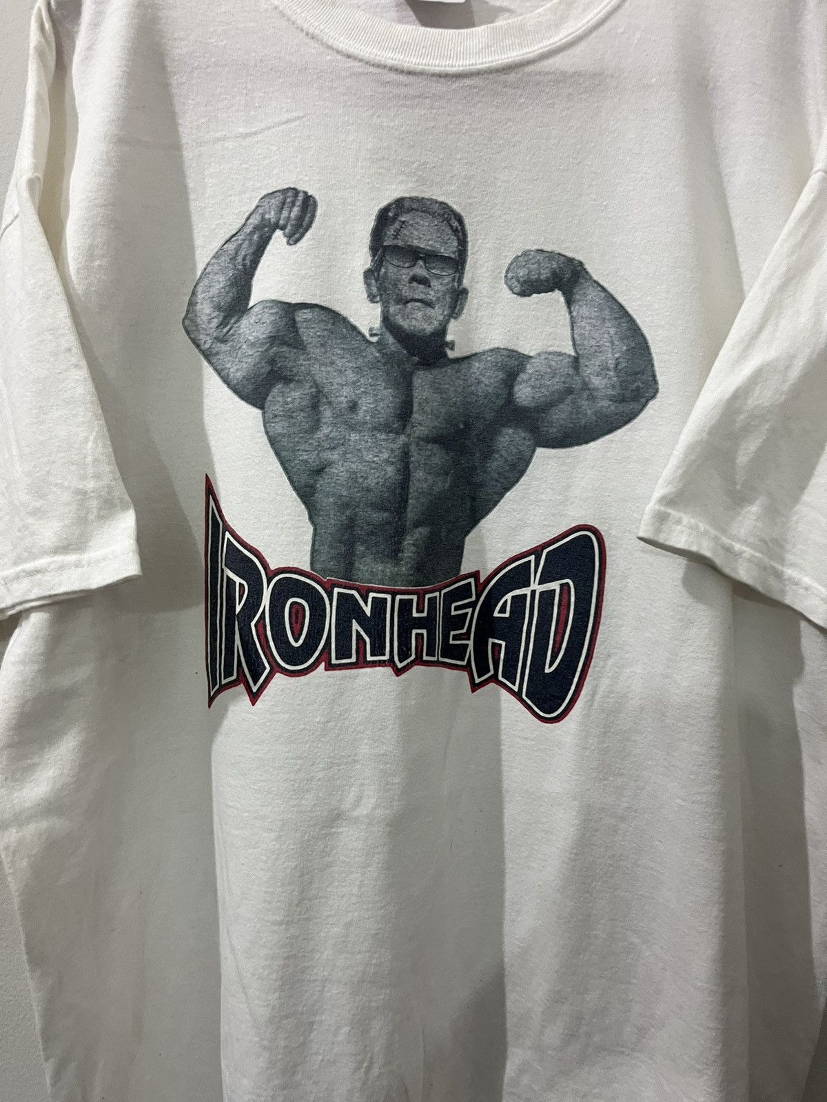 Band Tees 💥CRAZYY TRUE Vintage 90s Ironhead Frankeinstein T Shirts Size US XL / EU 56 / 4 - 2 Thumbnail