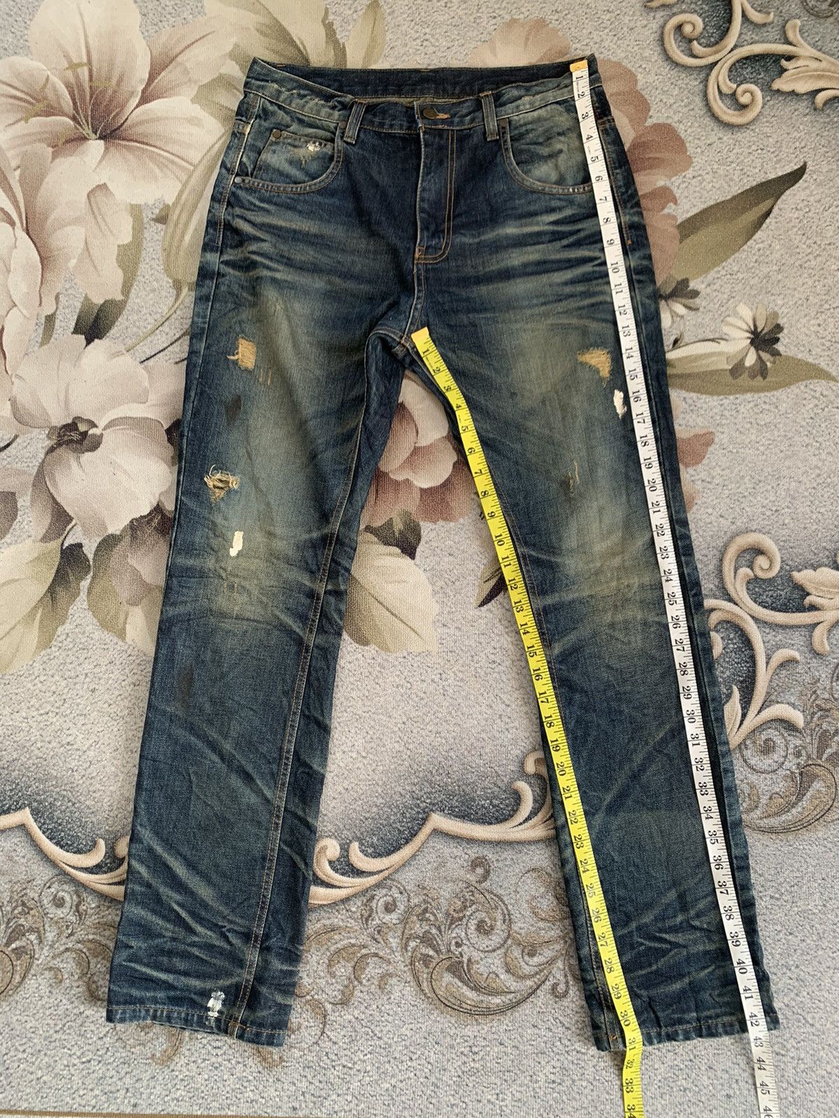 Wrangler Wrangler Blue Bell Distress Denim Pant Size US 33 - 15 Thumbnail