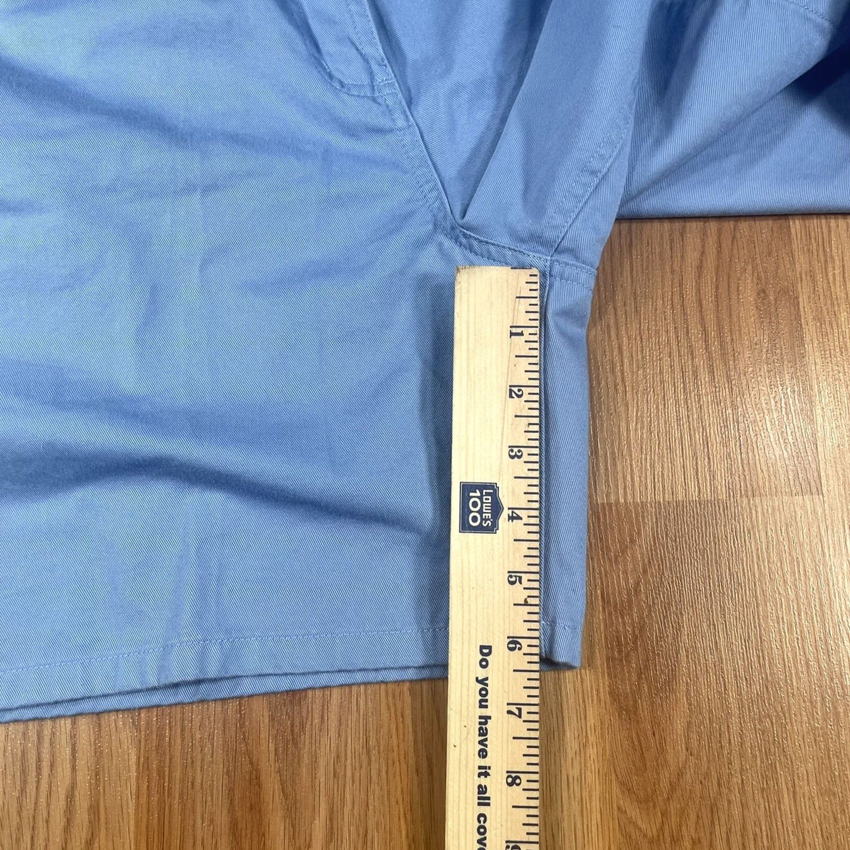 Vintage VINTAGE LL Bean Shorts Womens Size 14 Blue Flat Front Khaki Chino Slacks 100% Cotton Size 36" / US 14 / IT 50 - 6 Thumbnail