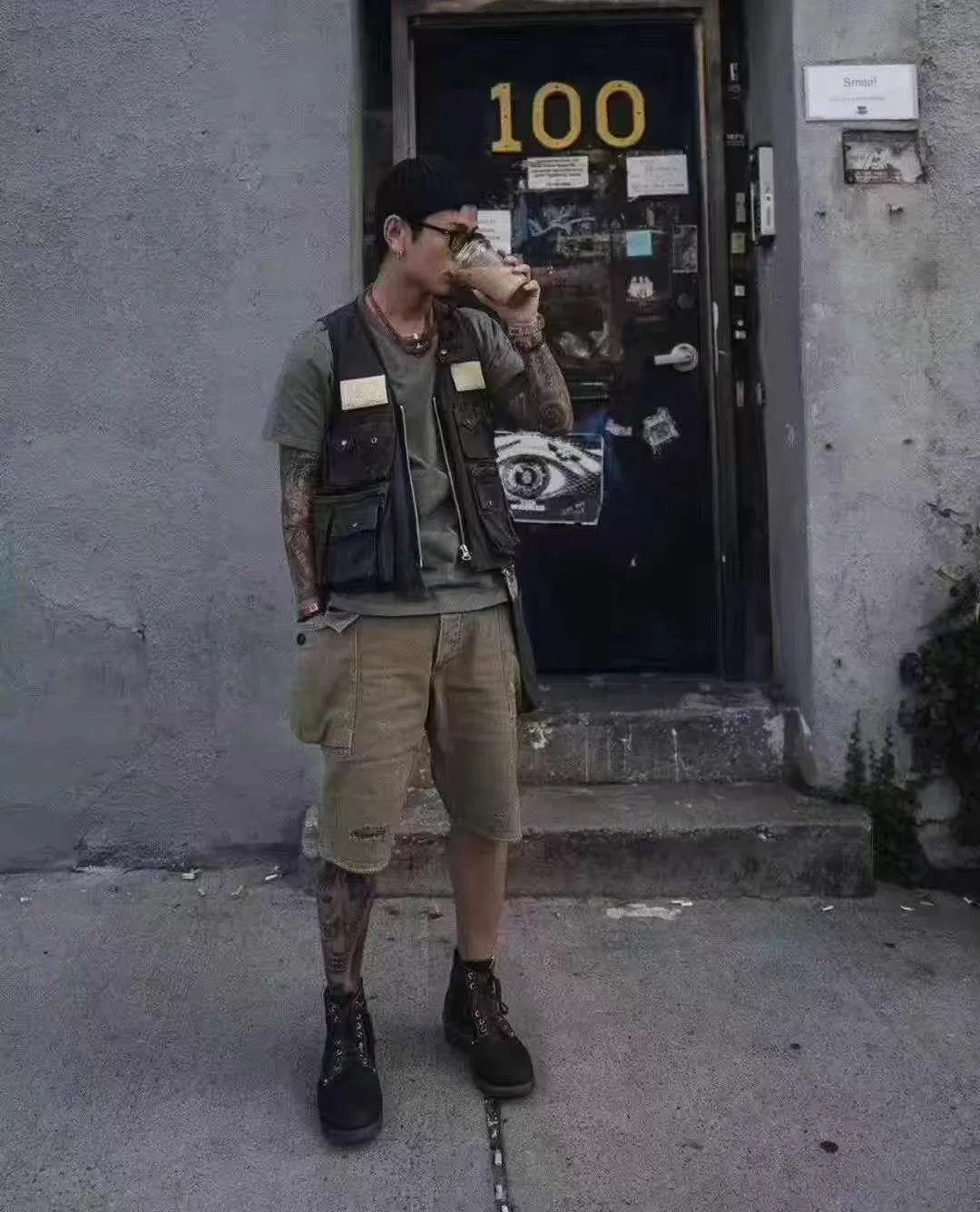 Visvim visvim 19AW Veterans Crash Shorts Grey 1 Distressed Fishbone Size US 30 / EU 46 - 8 Thumbnail