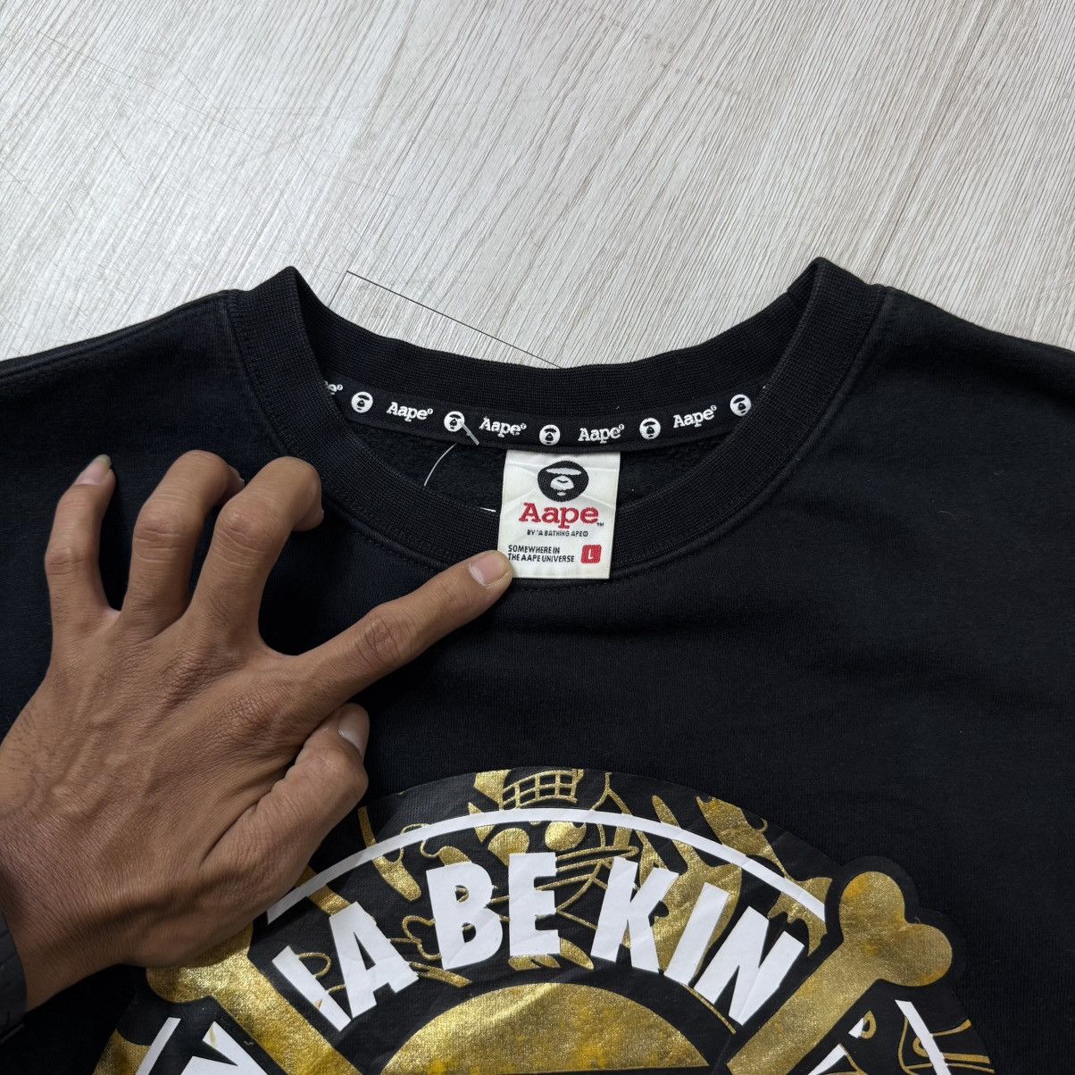 Aape Aape x One Piece by A bathing Ape APUNVS sweatshirt black Size US L / EU 52-54 / 3 - 5 Thumbnail