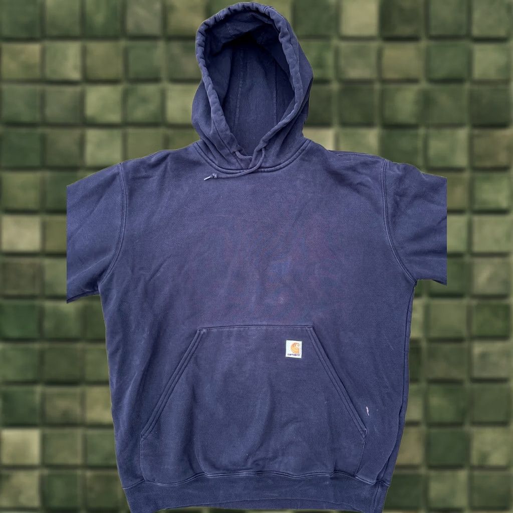 Carhartt Carhartt Hoodie L Faded Black Distressed Heavyweight Workwear Hooded Size US L / EU 52-54 / 3 - 1 Thumbnail