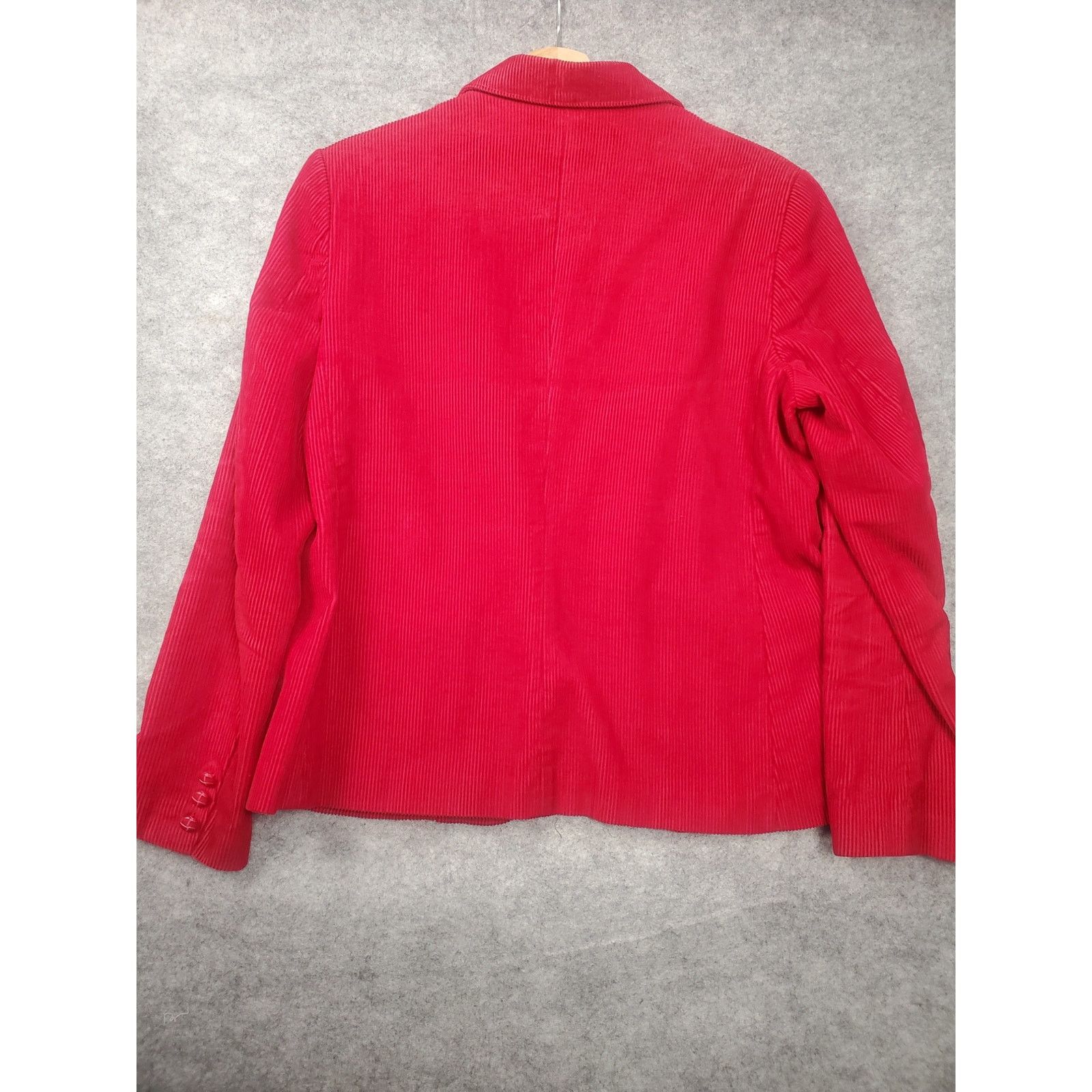 Other Women's Vintage Collections 18 Red Corduroy 2 Button Blazer Size XXL / US 16-18 / IT 52-54 - 2 Thumbnail