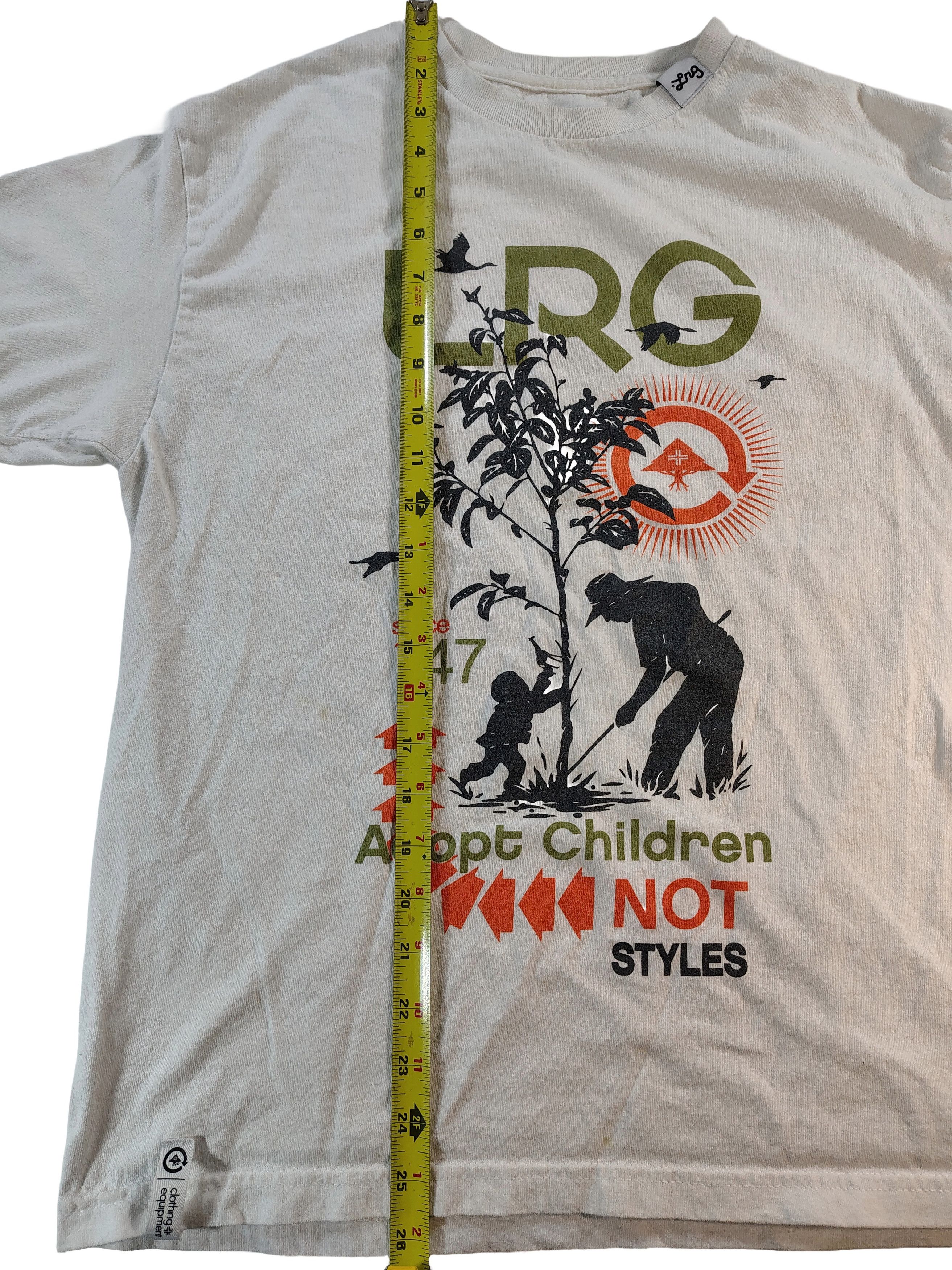 LRG Men's White LRG "Adopt Children Not Styles" Graphic T-Shirt Size US M / EU 48-50 / 2 - 7 Thumbnail