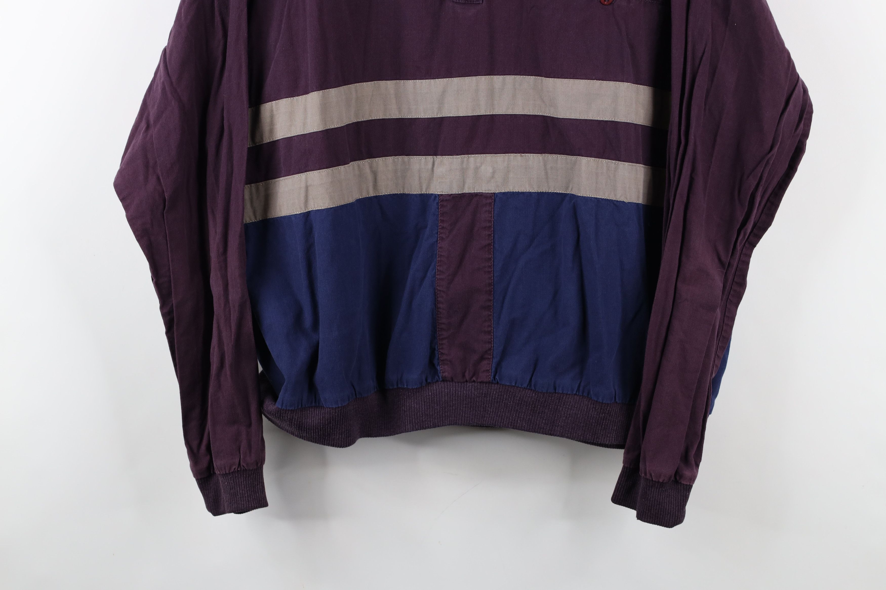Vintage Vintage 90s Streetwear Boxy Fit Striped Pullover Polo Shirt Size US XL / EU 56 / 4 - 3 Thumbnail