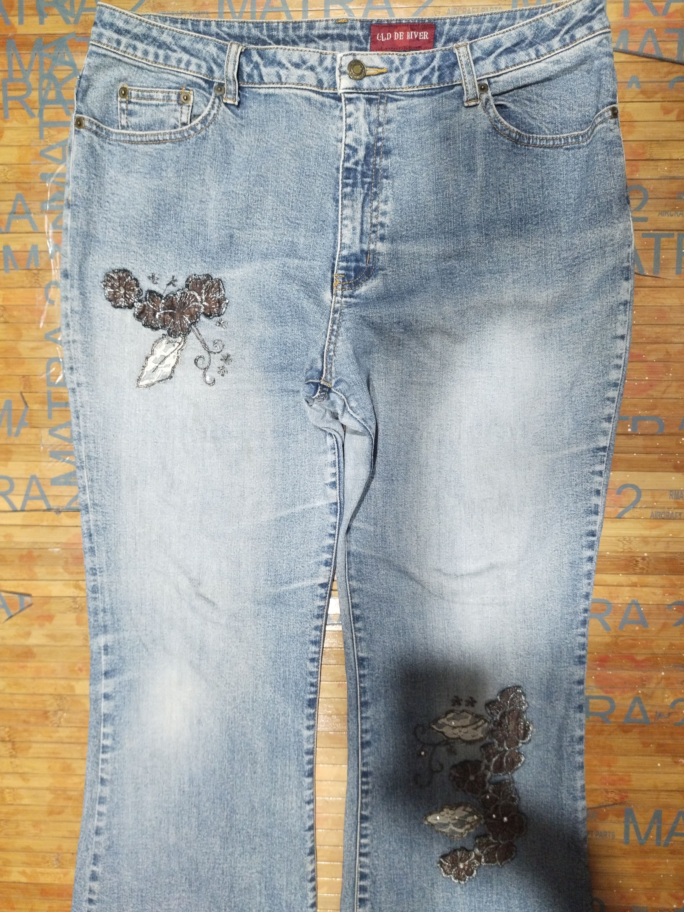 Other Old De River Jeans ' Baggy Style"Stretchable" Denim Sz 33" Size 33" - 9 Thumbnail