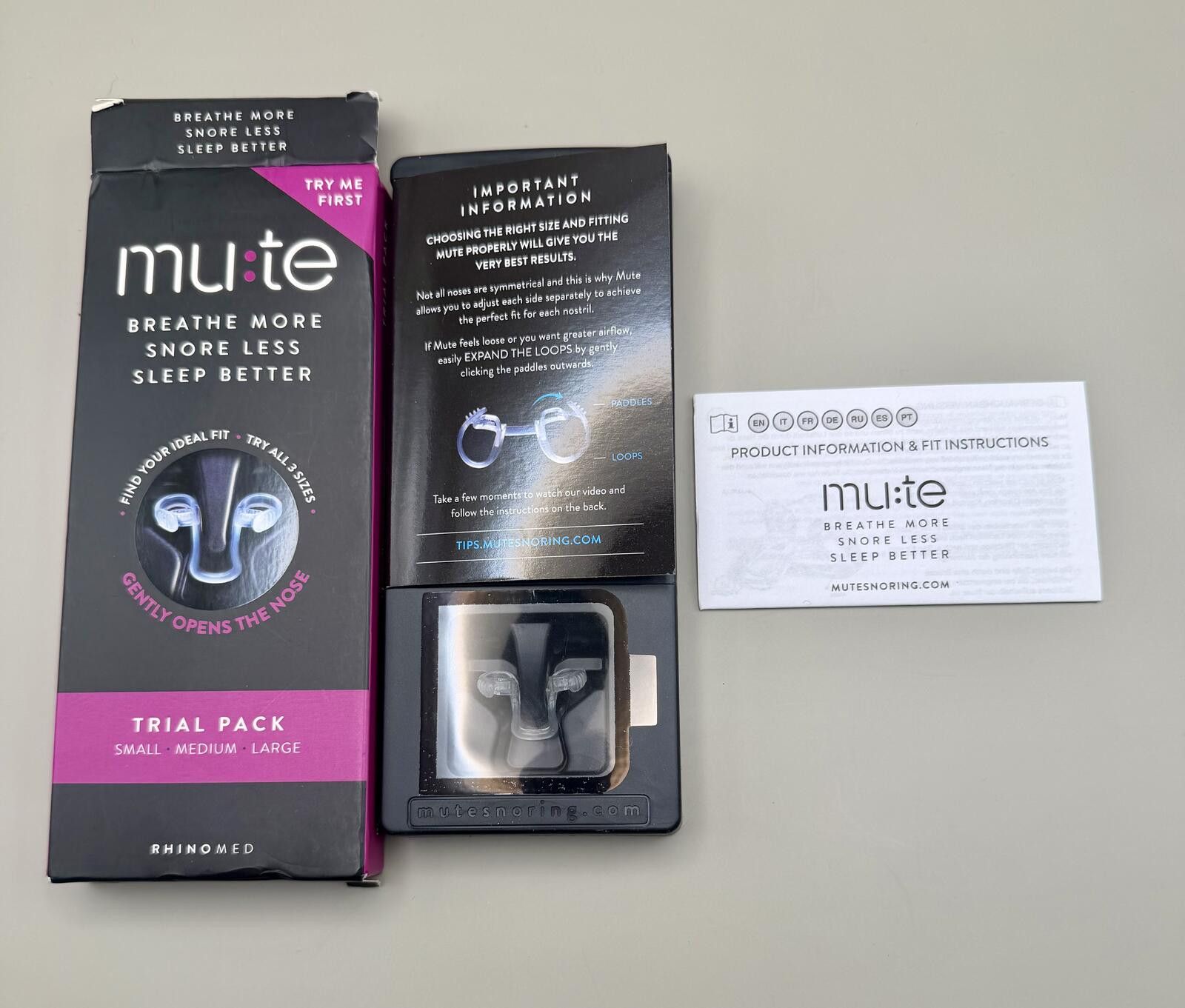 Other Rhinomed Mute Nasal Dilator Trial Pack – Anti-Snoring Kit Size ONE SIZE - 3 Thumbnail