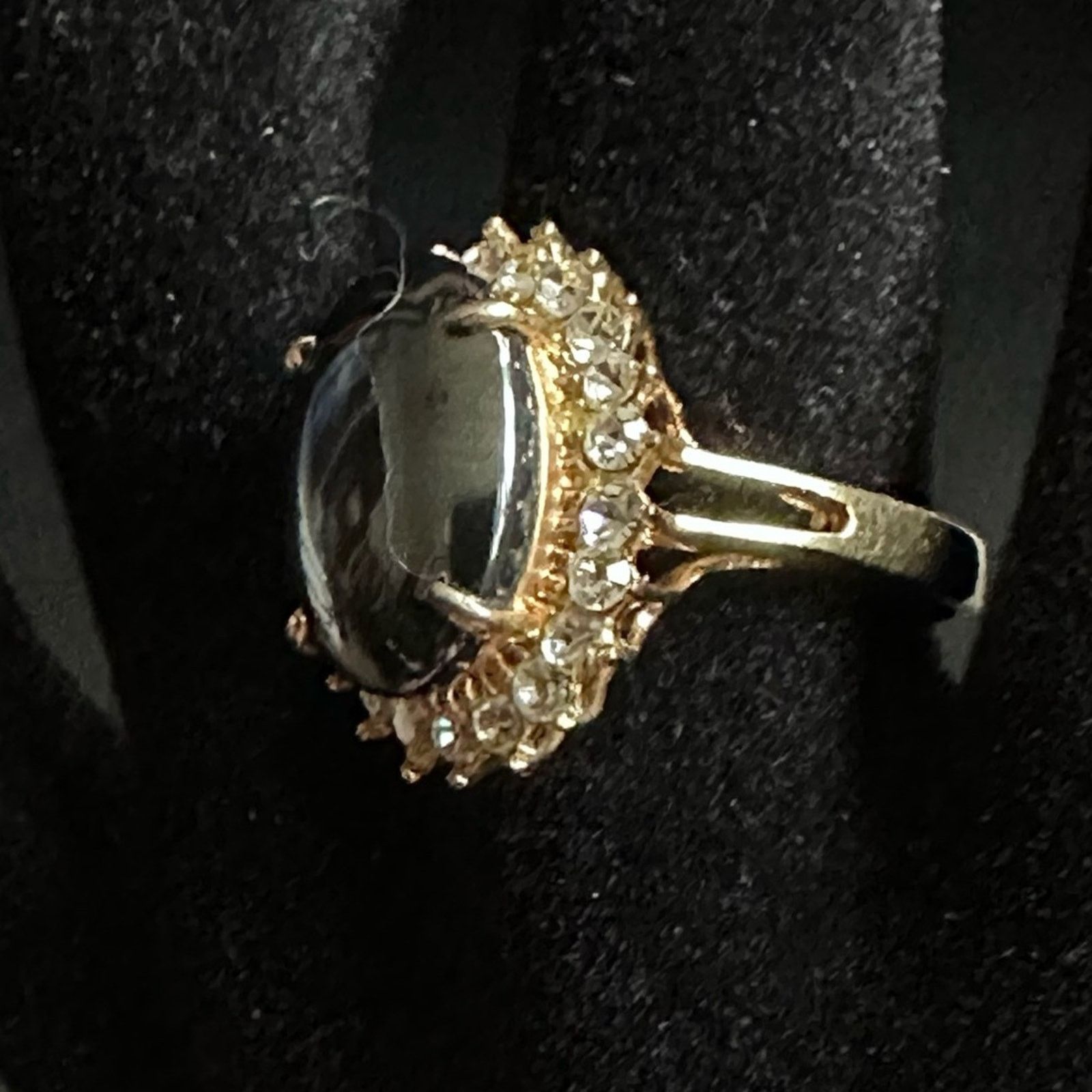 Other Vintage Black Sapphire And Cubic Zirconium Ring Size ONE SIZE - 5 Thumbnail