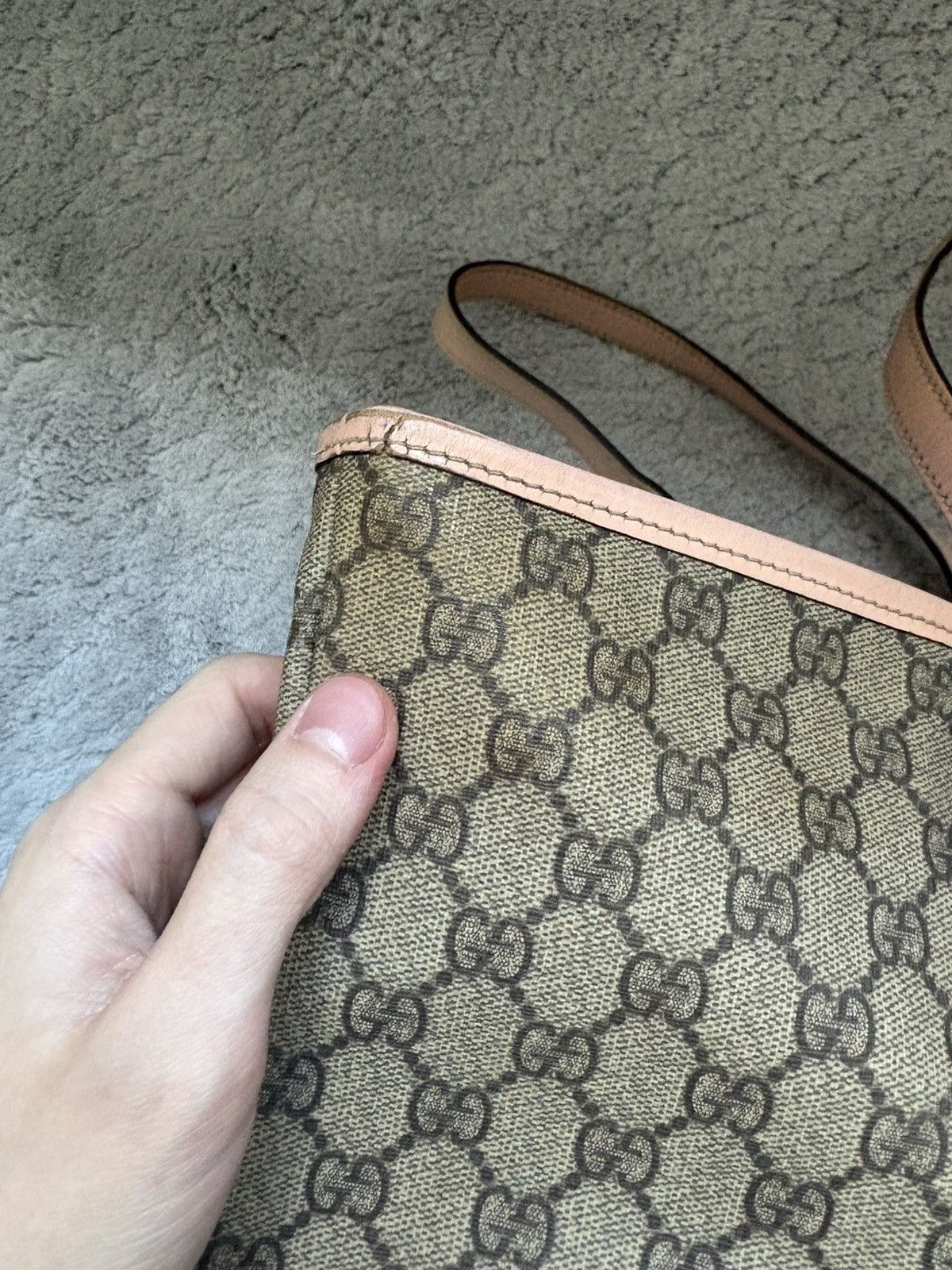 Gucci Sac a main gucci cabas en toile GG beige cuir rose Size ONE SIZE - 7 Thumbnail