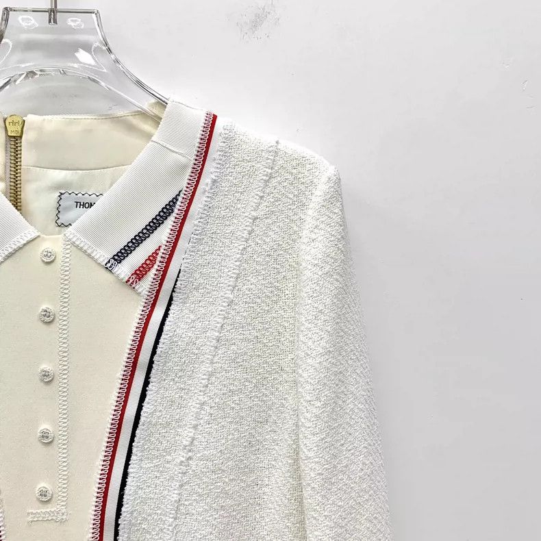 Thom Browne Thom Browne White long sleeves with single row of white bu Size M / US 6-8 / IT 42-44 - 3 Thumbnail