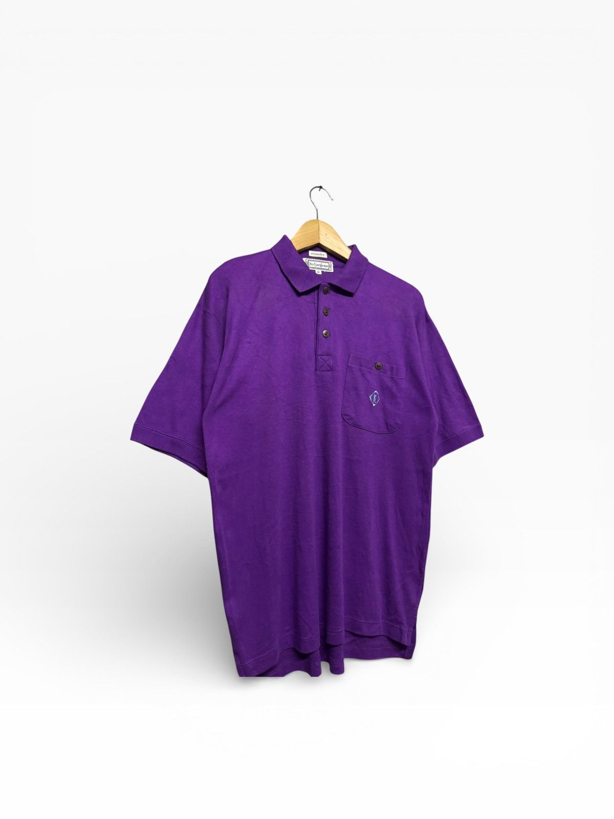 Yves Saint Laurent Vtg🔥Luxury 90’s YvesSaintLaurent Embroidery Logo Polo Shirt Size US M / EU 48-50 / 2 - 5 Thumbnail