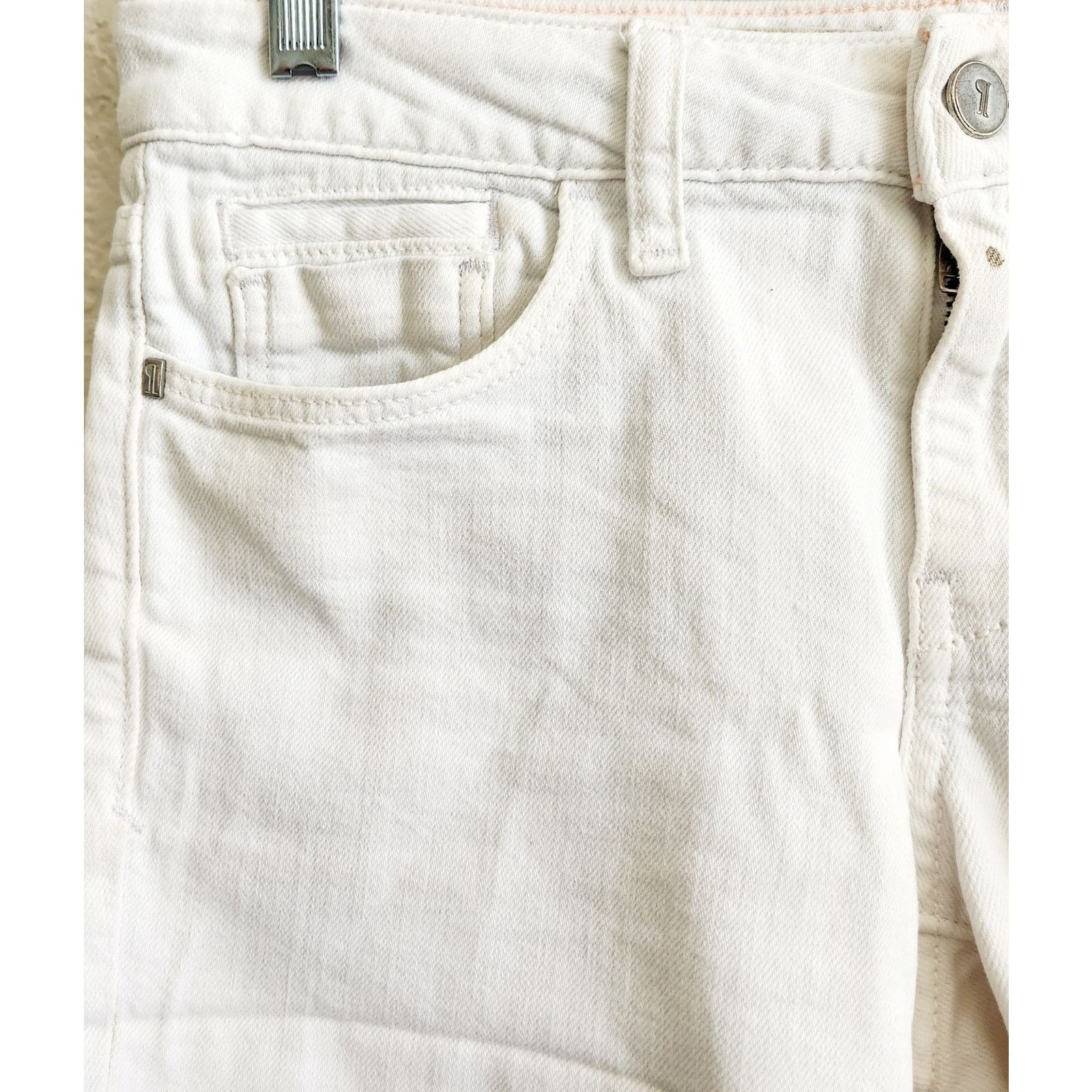 Other Pilcro And The Letterpress White Frayed Hem Denim Shorts 26 Size 31" - 2 Thumbnail