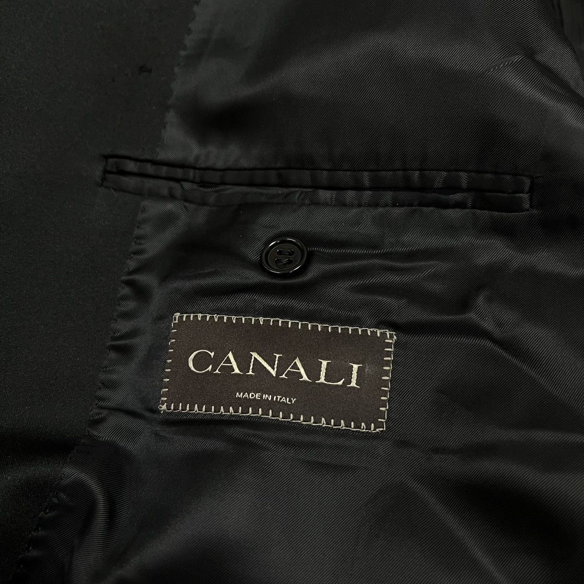 Canali Canali Suit Two Piece Suit Blazer one button + pants black Size 52L - 11 Thumbnail