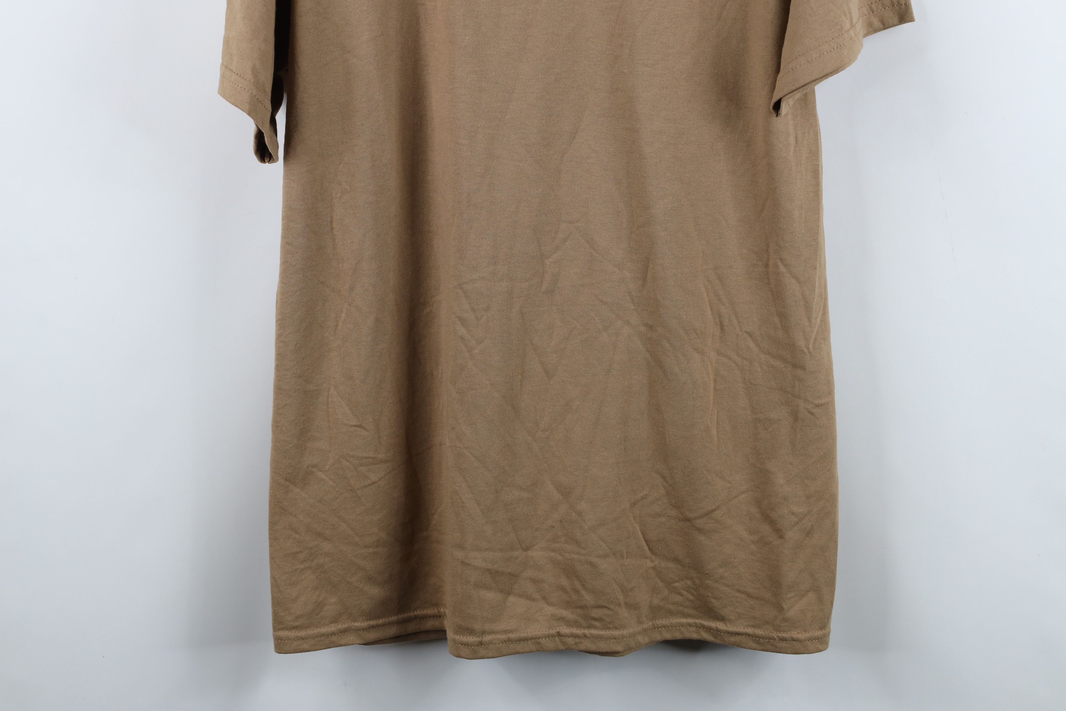 Vintage Vintage 90s Streetwear Short Sleeve T-Shirt Beige Khaki Size US L / EU 52-54 / 3 - 3 Thumbnail