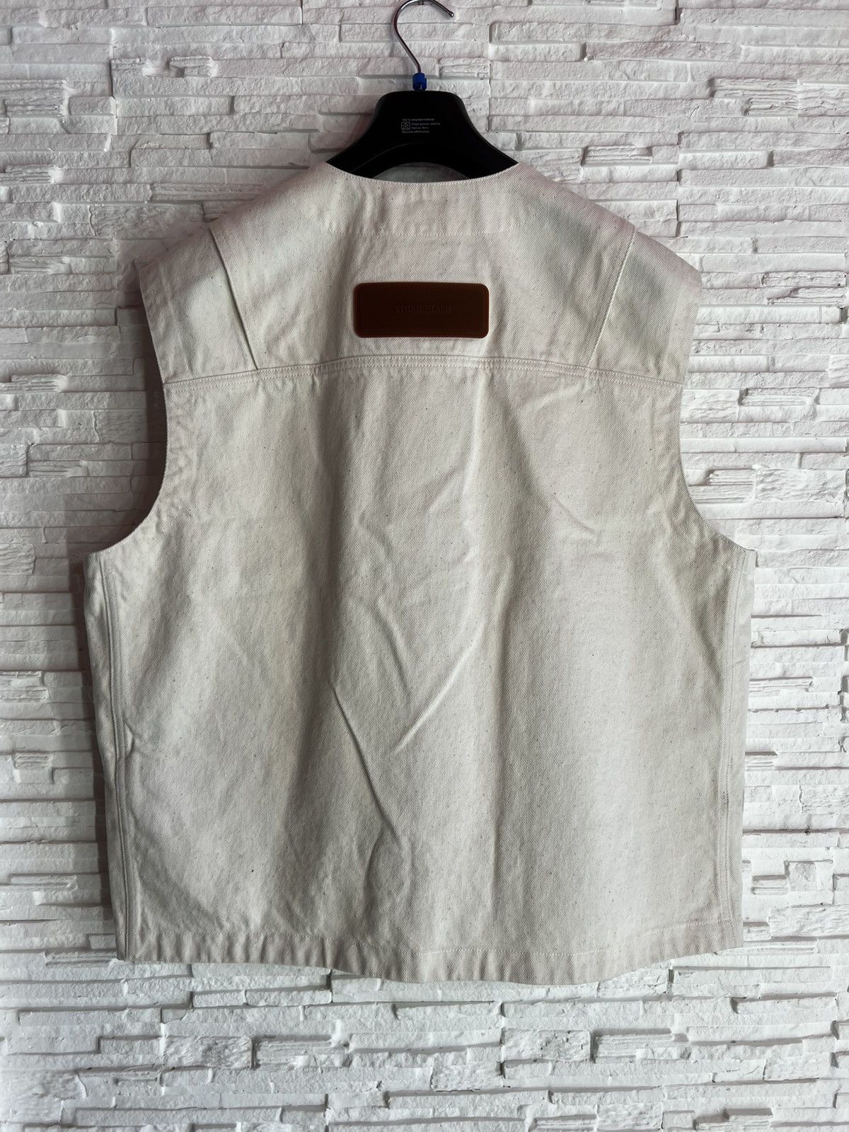 Stone Island Stone Island S.I. Raw Denim Vest XL Natural Cotton Gabardine Size US XL / EU 56 / 4 - 5 Thumbnail