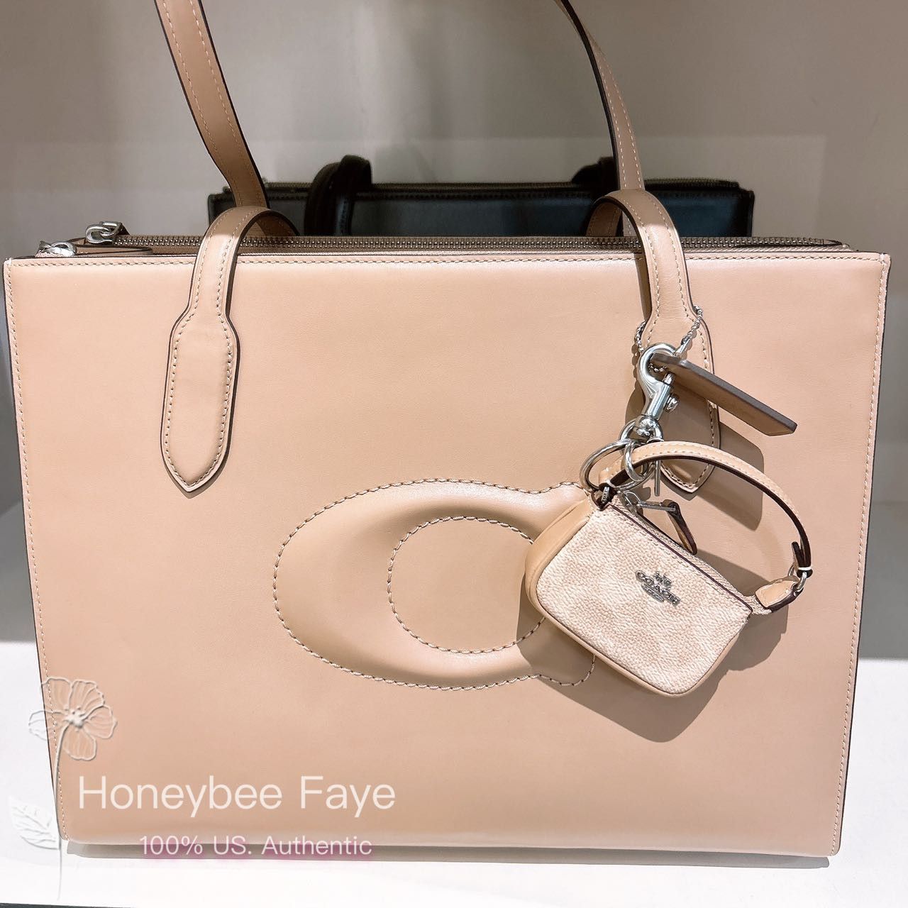Coach NWT Coach Mini Nolita Bag Charm In Signature Canvas CX067 Size ONE SIZE - 2 Thumbnail
