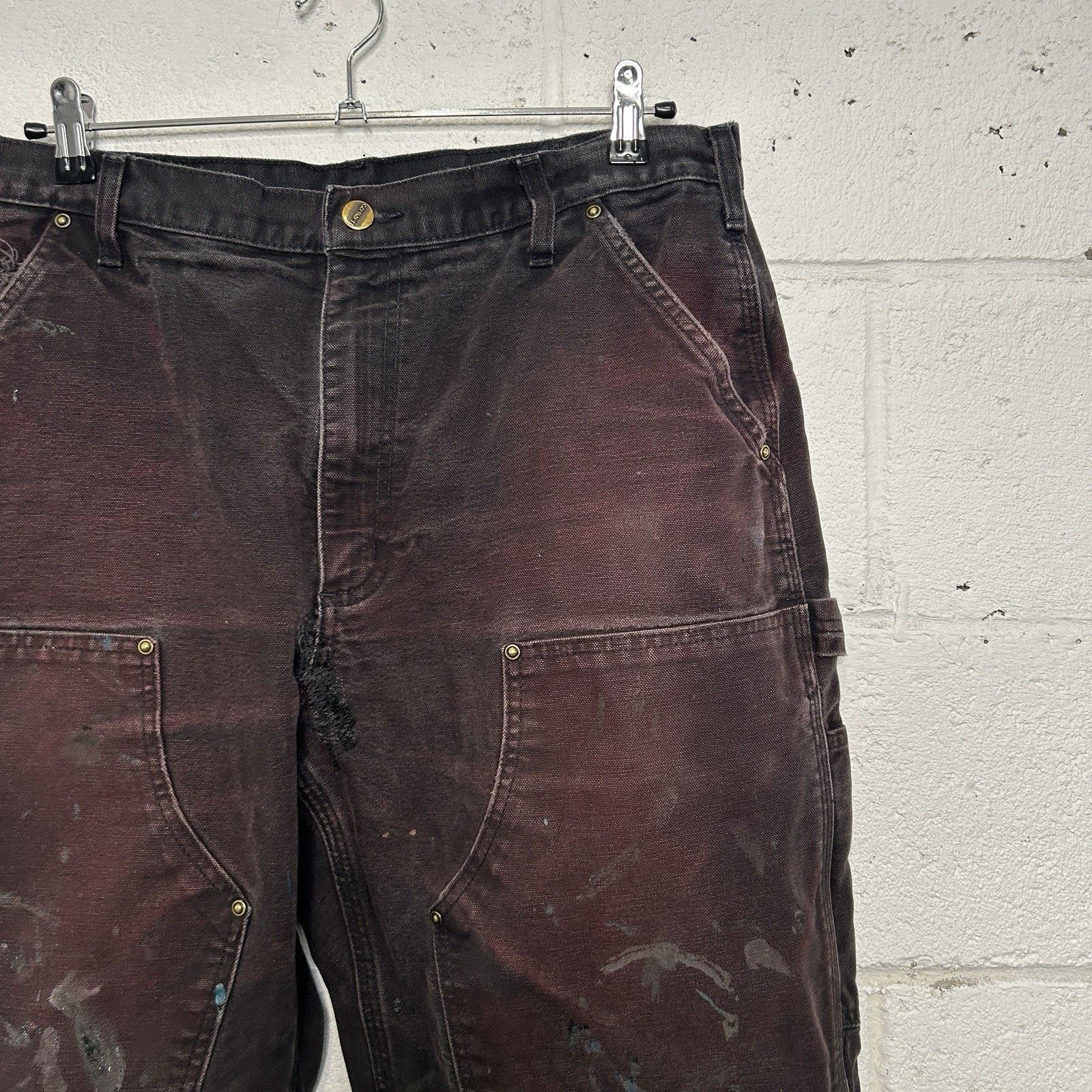 Carhartt Vintage Carhartt DoubleKnee Carpenter Pants “Black” B01 BLK Size US 35 - 4 Thumbnail