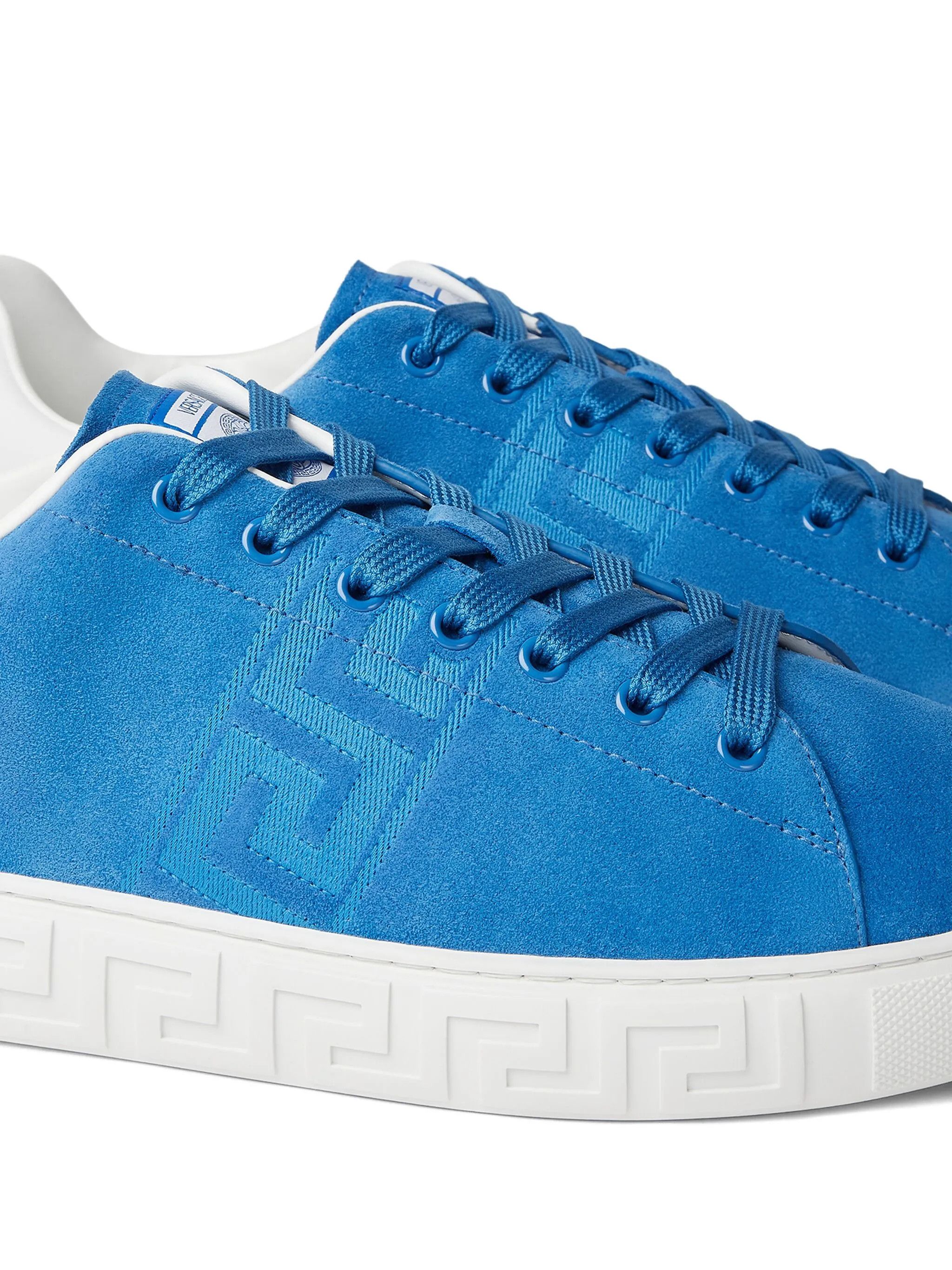 Versace os11x0126 Greca Suede Sneakers in Blue/White Size US 10 / EU 43 - 5 Thumbnail