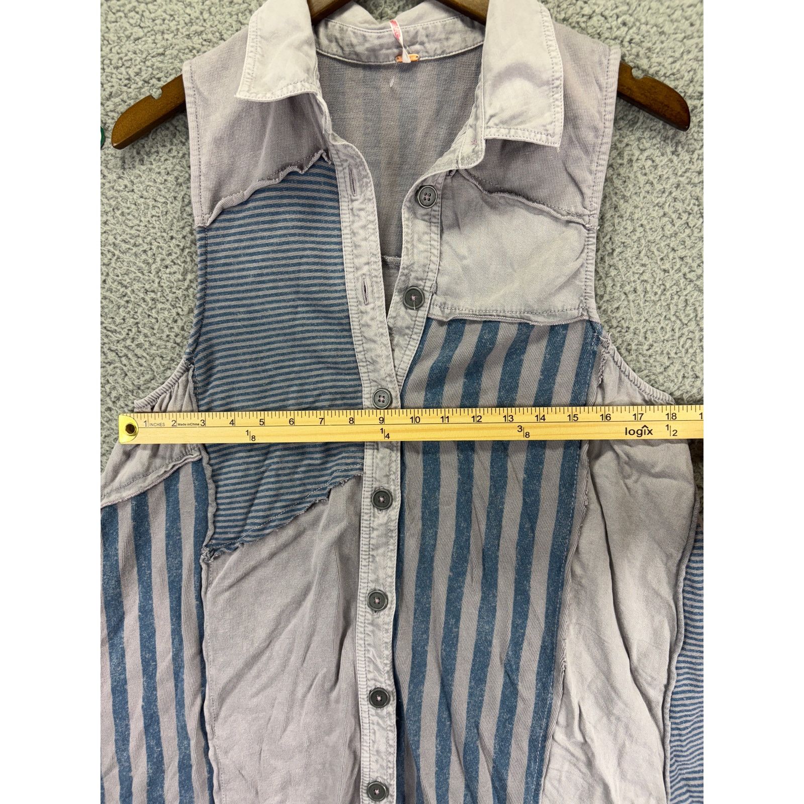 Free People Free People Santana Dress Sleveeless Women M Patch Denim Size M / US 6-8 / IT 42-44 - 4 Thumbnail